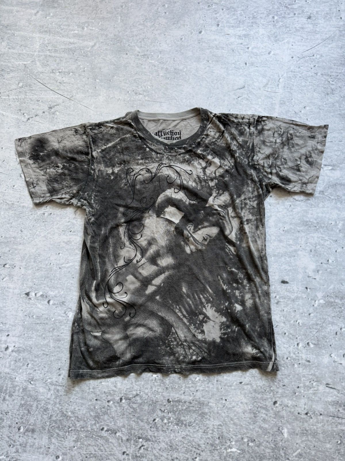Vintage Affliction Tee Big Logo Full Print Y2k Hoodie, Sweatshirt | PodTeesHub.com