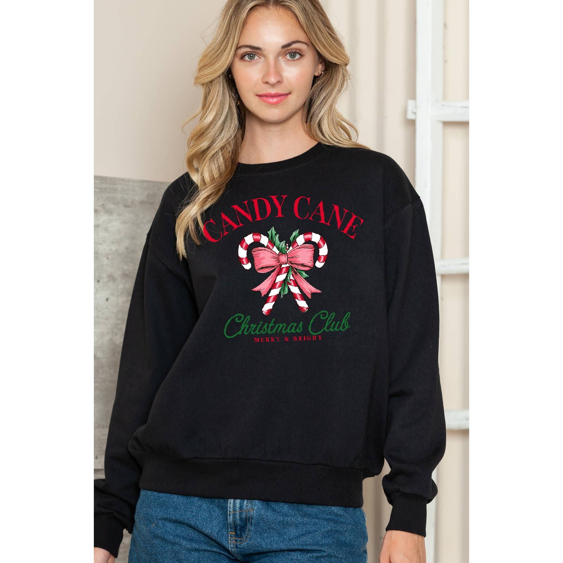 Candy Cane Christmas Club - Crewneck Sweatshirt T-Shirts, Hoodie | PodTeesHub.com