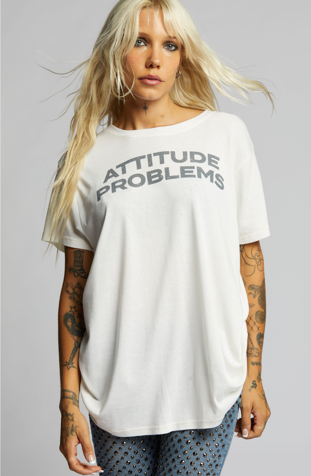 23426 - Attitude Problems 1x1 Rib Tee Hoodie, Sweatshirt | PodTeesHub.com
