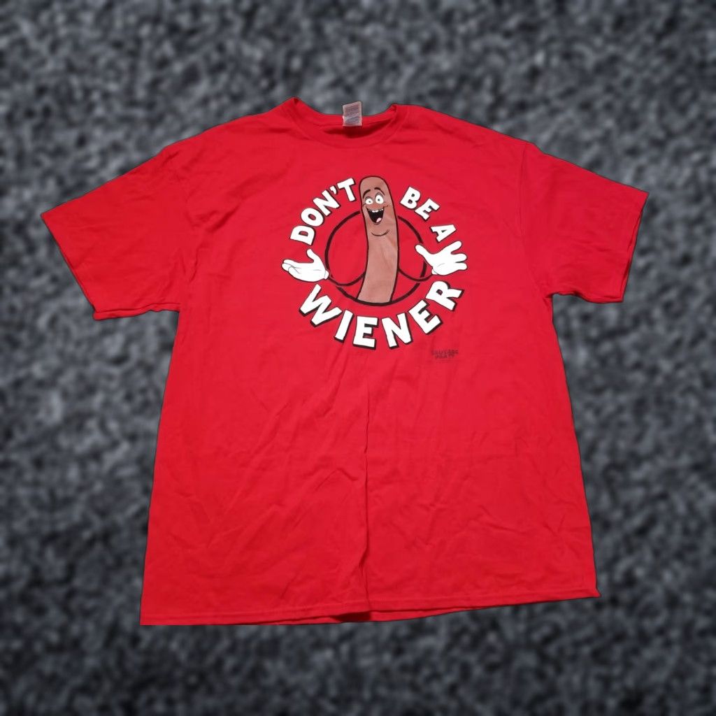 Delta Sausage Party Frank Funny T Shirt Men 2xl Red Graphic Print Movie Promo Hot Dog Don T Be A Wei Hoodie, Sweatshirt