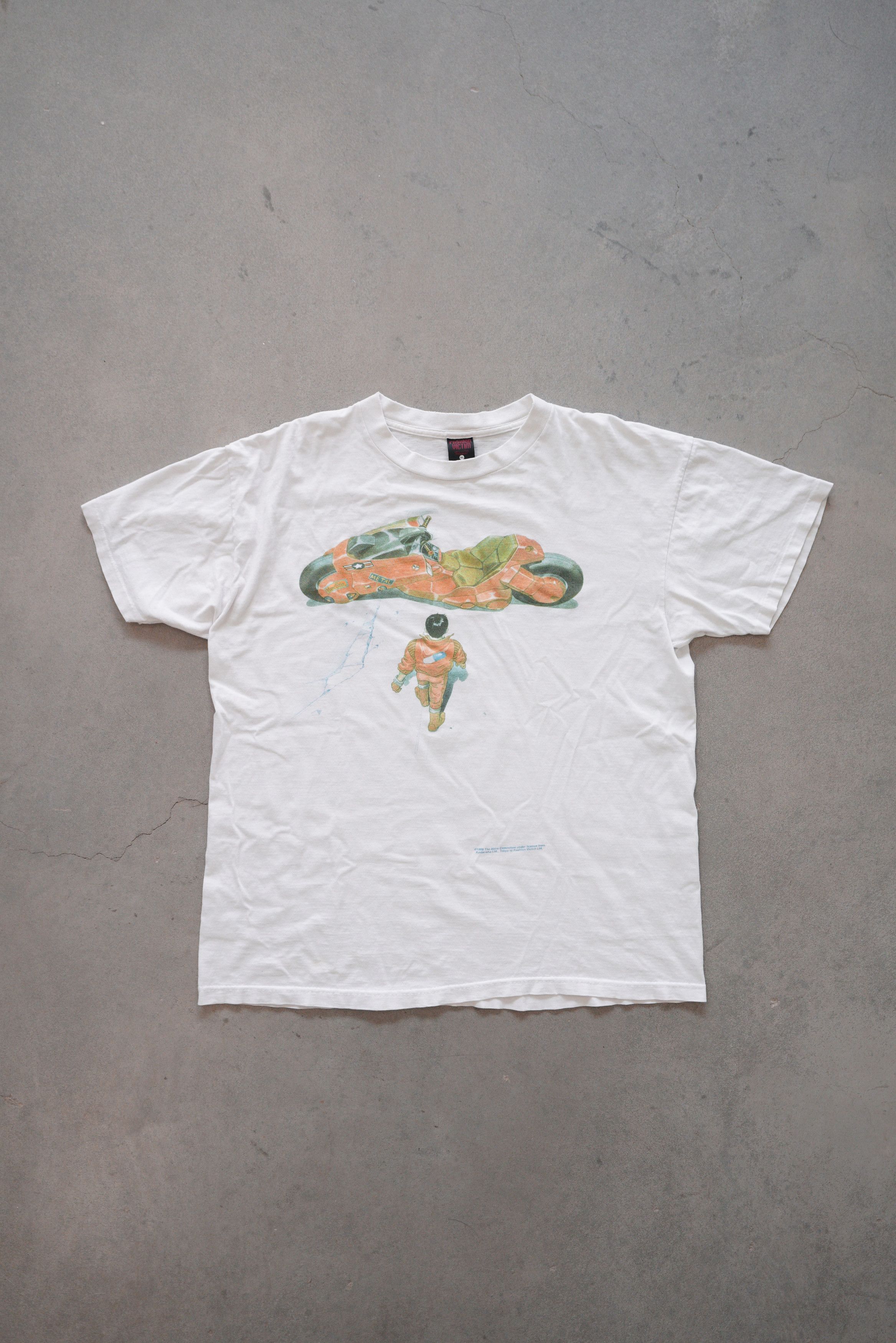 Vintage 1988 Akira Kaneda Bike Tee White Xl Hoodie, Sweatshirt | PodTeesHub.com