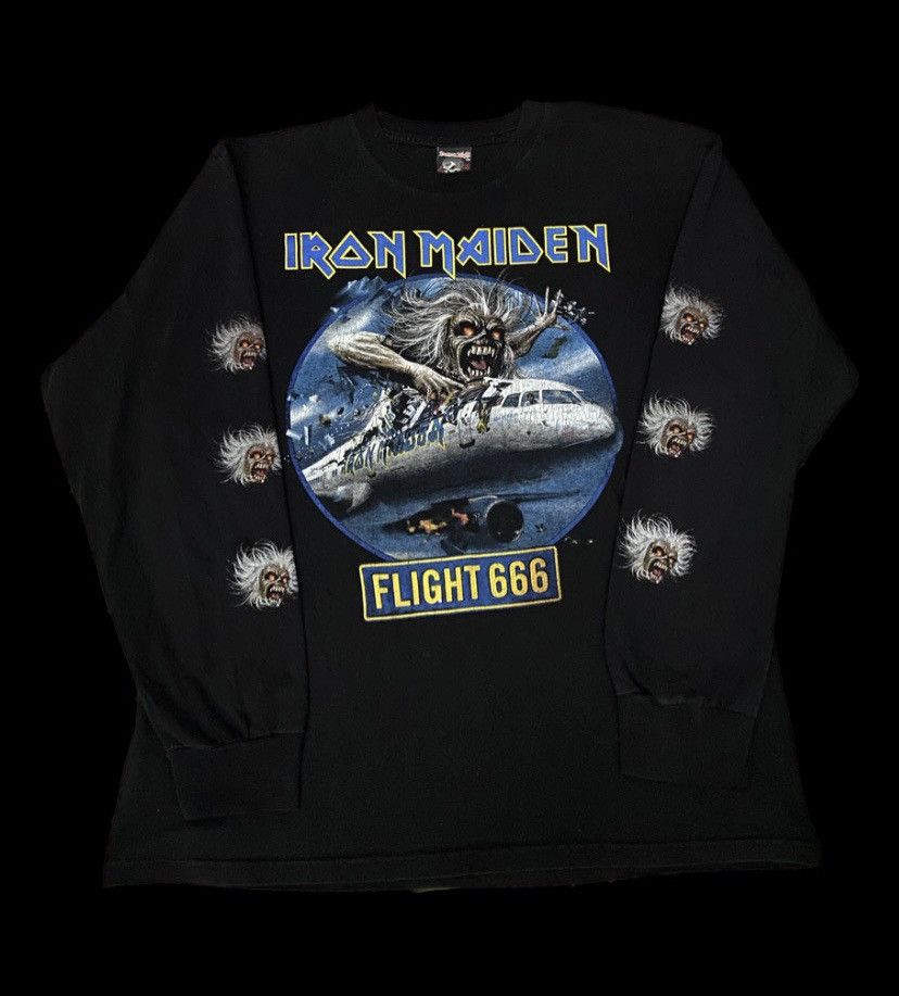 Maiden Iron Maiden T Shirt Vintage Flight 666 Longsleeve Hoodie, Sweatshirt | PodTeesHub.com