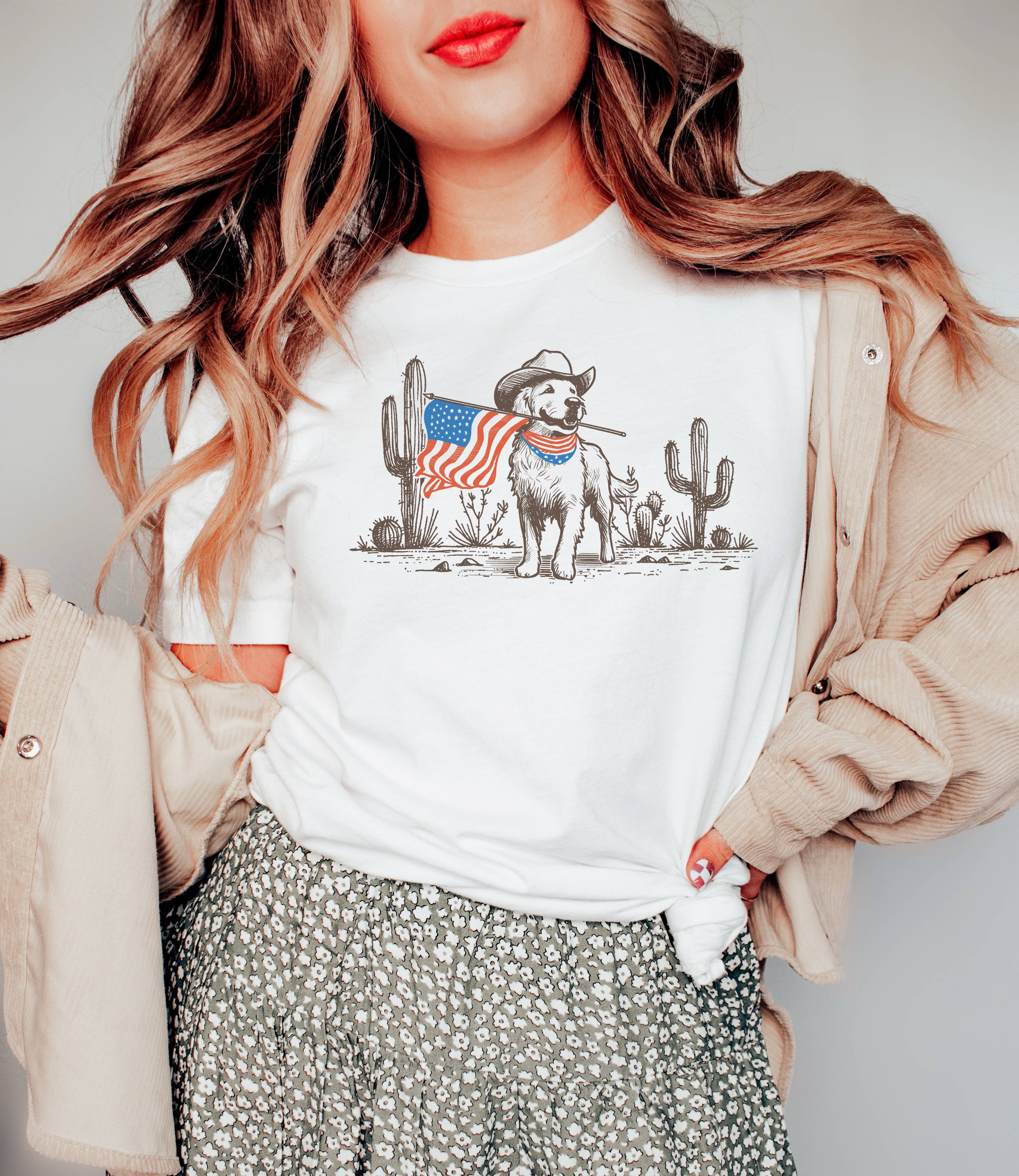 American Dog Tee | Patriotic T Shirt | Usa Tee Hoodie, Sweatshirt | PodTeesHub.com