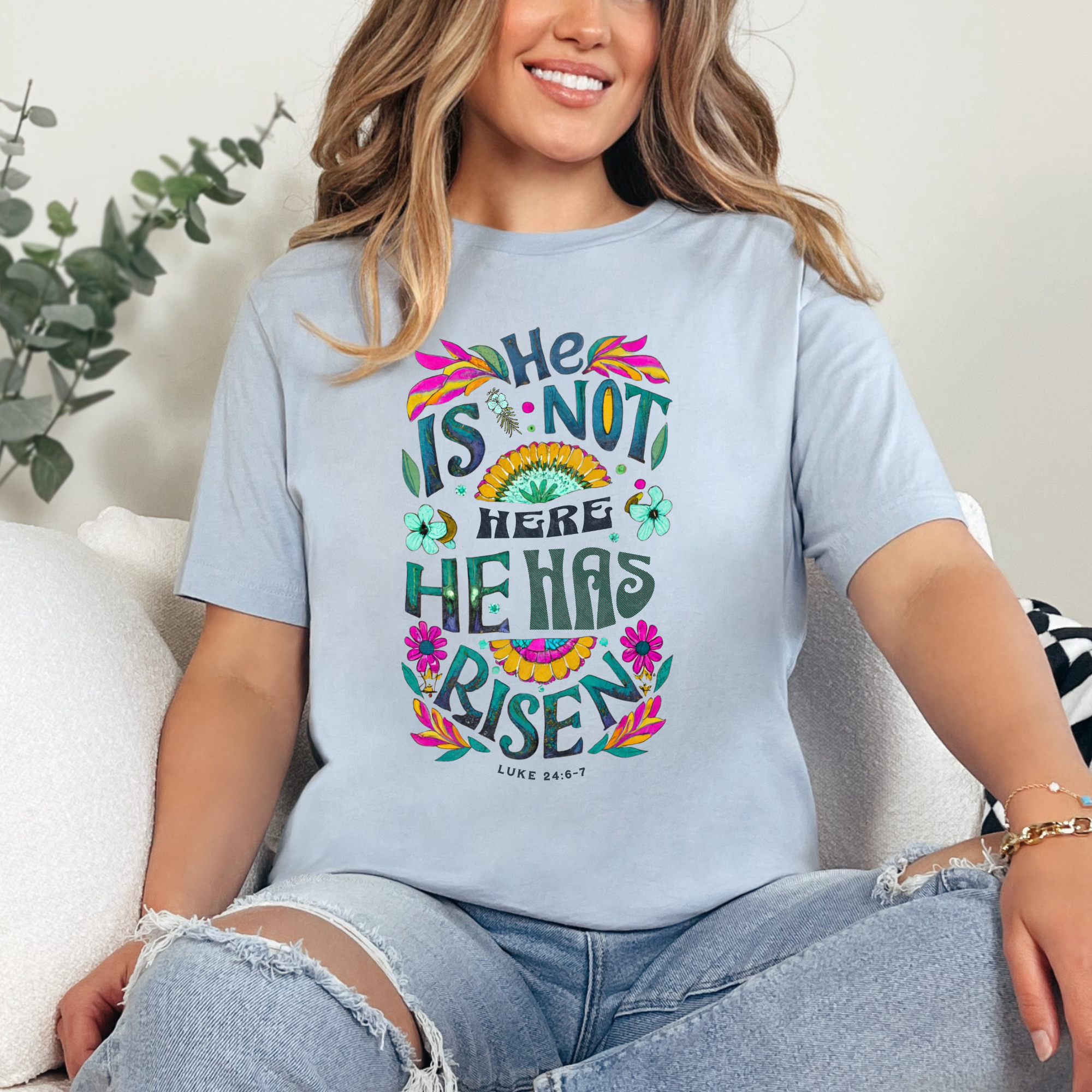 He Has Risen Easter Graphic Tee Hoodie, Sweatshirt | PodTeesHub.com