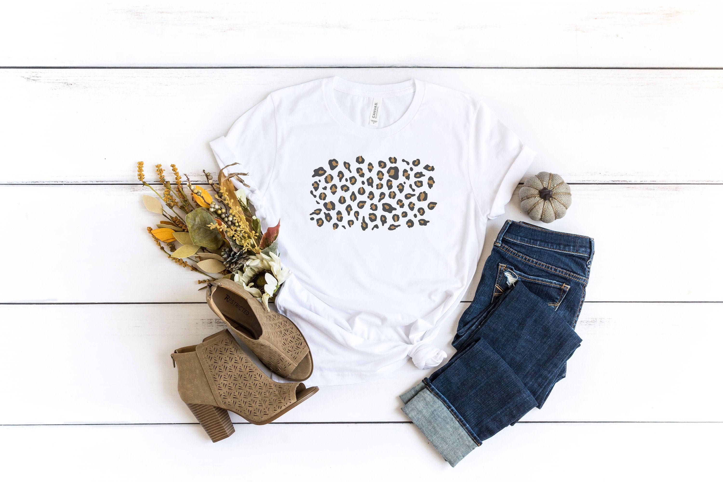 D02 Leopard Print Shirt | Animal Cheetah Print Tee Hoodie, Sweatshirt | PodTeesHub.com