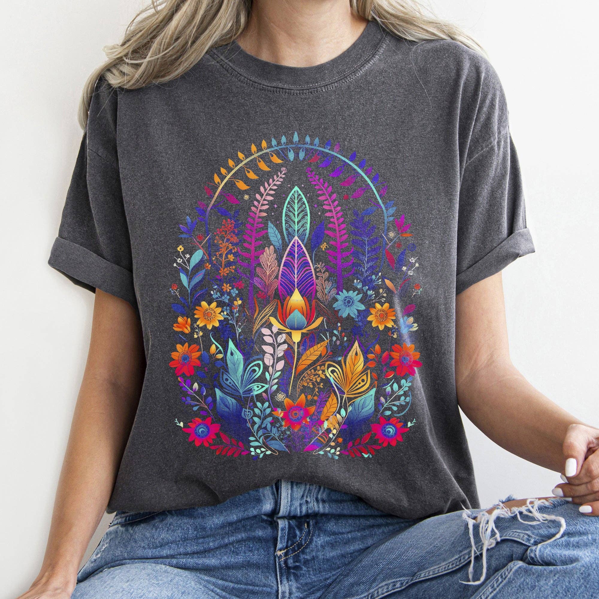 Floral Boho Festival T-Shirt Hoodie, Sweatshirt | PodTeesHub.com