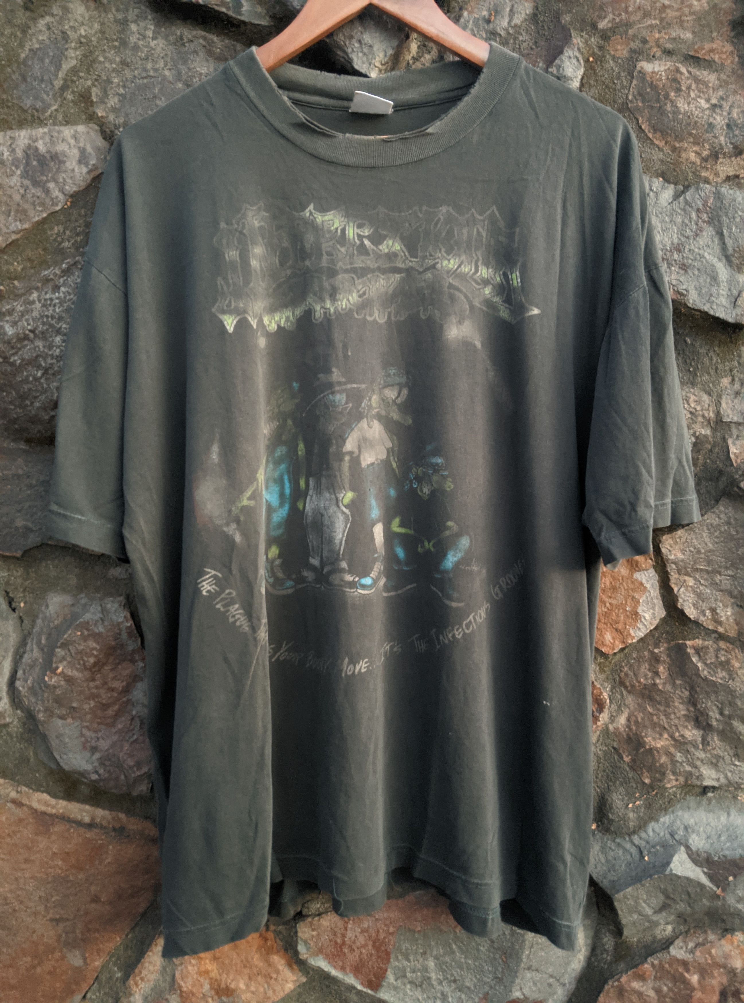 Band Tees Vintage 1992 Infectious Groove The Plague Distressed T Shirt Hoodie, Sweatshirt | PodTeesHub.com