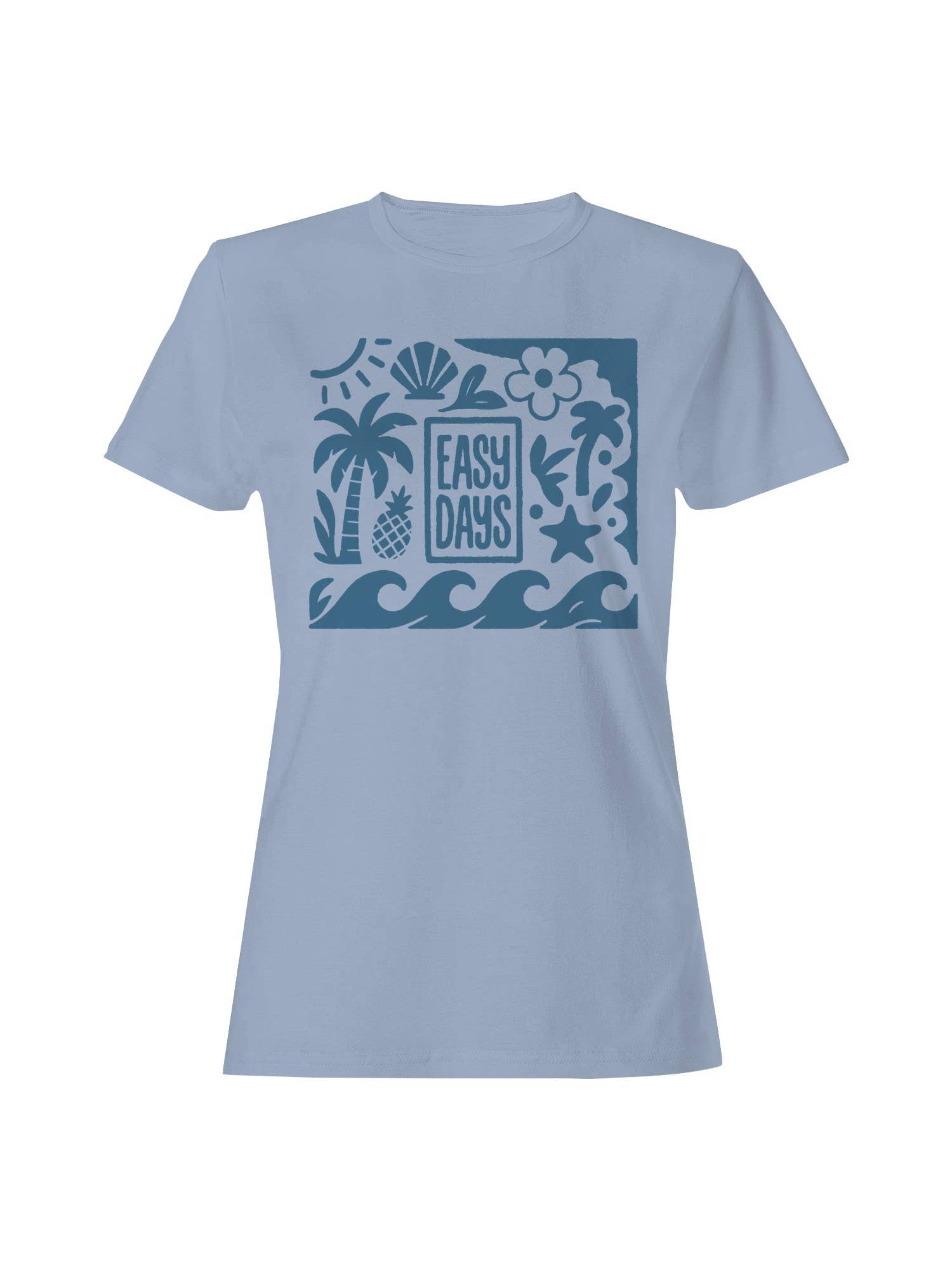 Easy Days Tropical Vibes Art Women's T-Shirt Hoodie, Sweatshirt | PodTeesHub.com