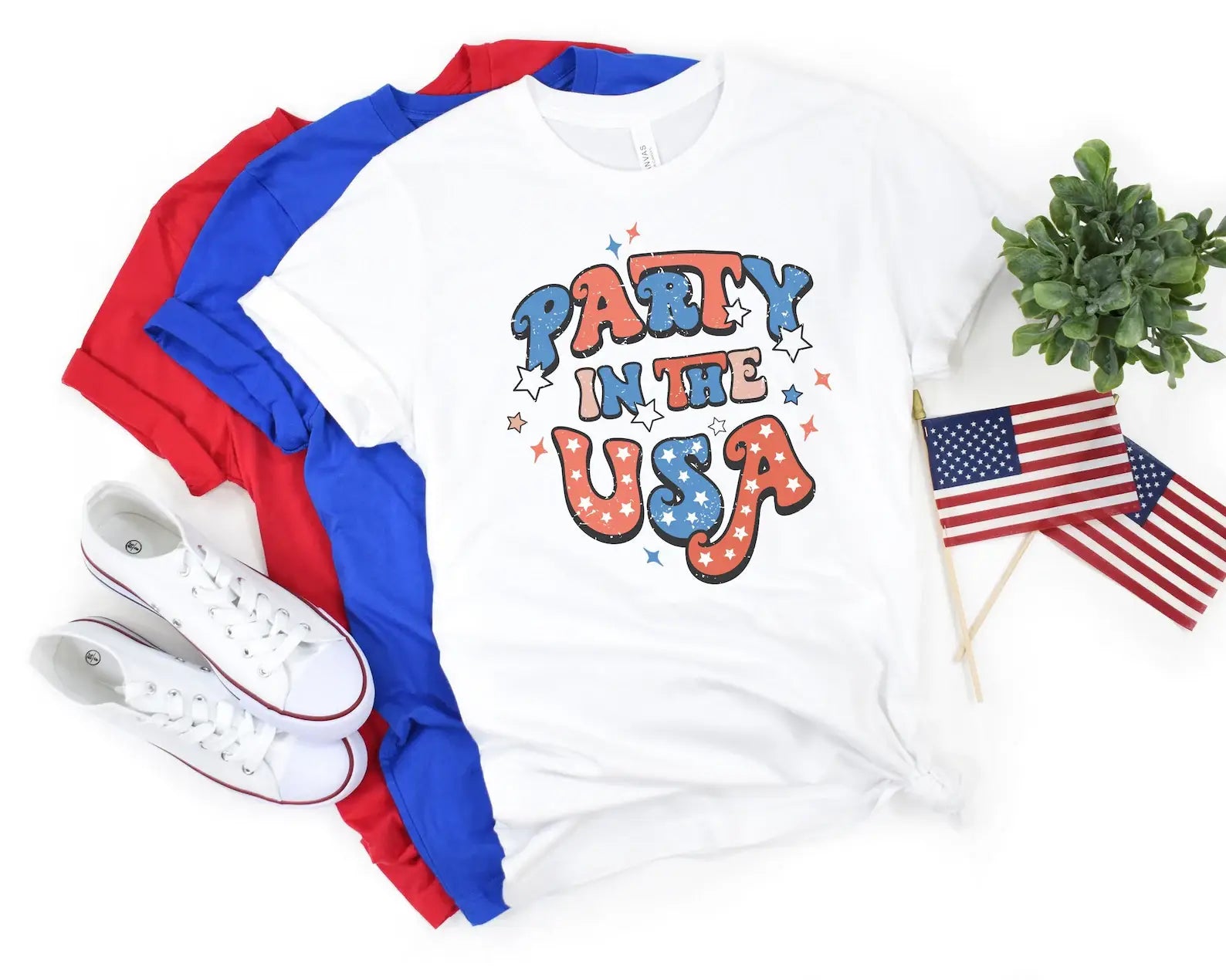 Retro Party in the USA T-Shirt Hoodie, Sweatshirt | PodTeesHub.com