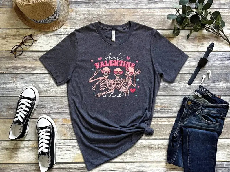 Anti Valentine Club T-Shirt Hoodie, Sweatshirt | PodTeesHub.com