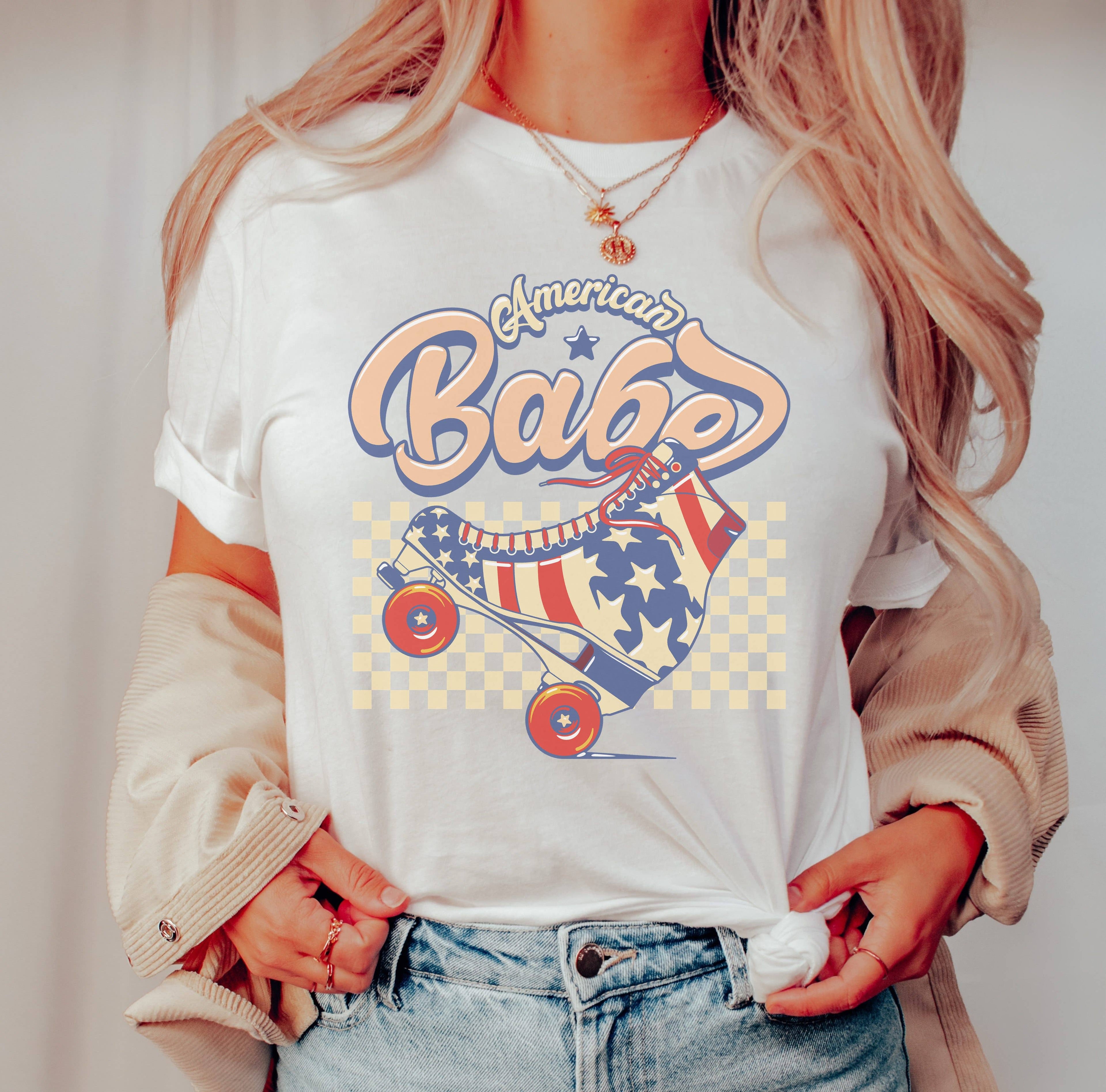 American Babe Tee | Patriotic T Shirt Hoodie, Sweatshirt | PodTeesHub.com
