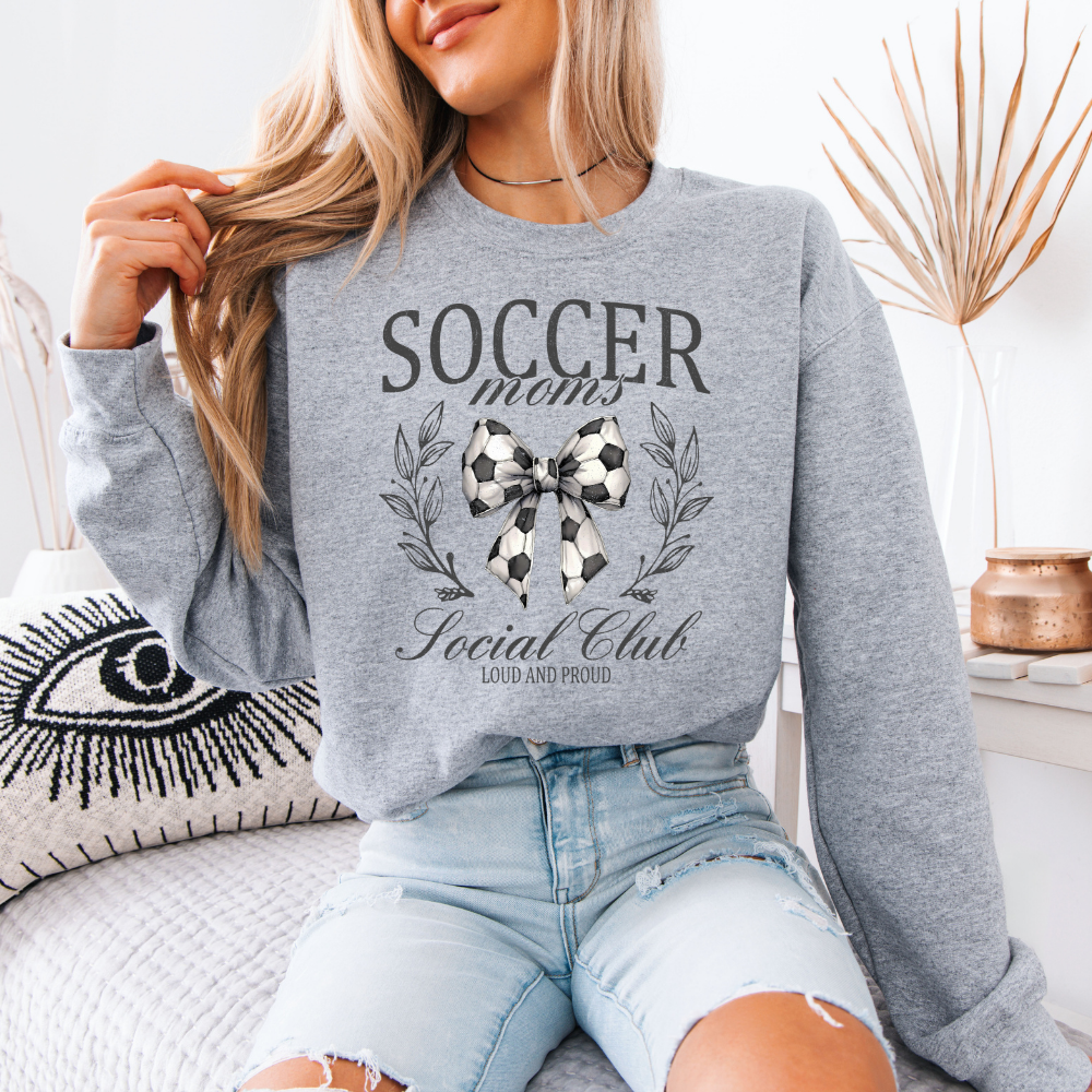 Soccer Moms Social Club | Unisex Crewneck Sweatshirt T-Shirts, Hoodie | PodTeesHub.com