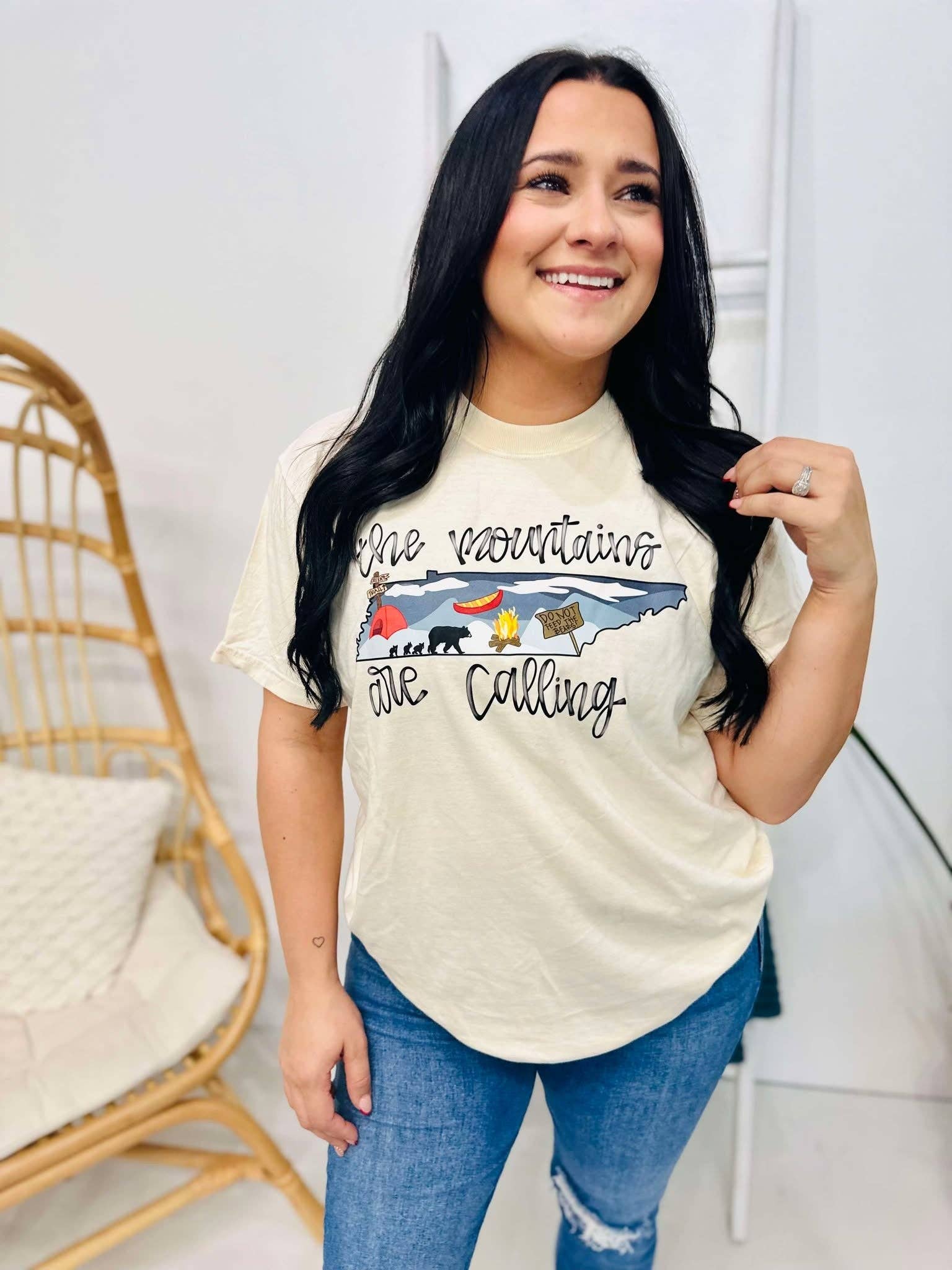 The Mountains Are Calling Scene Dtf Tee Hoodie, Sweatshirt | PodTeesHub.com