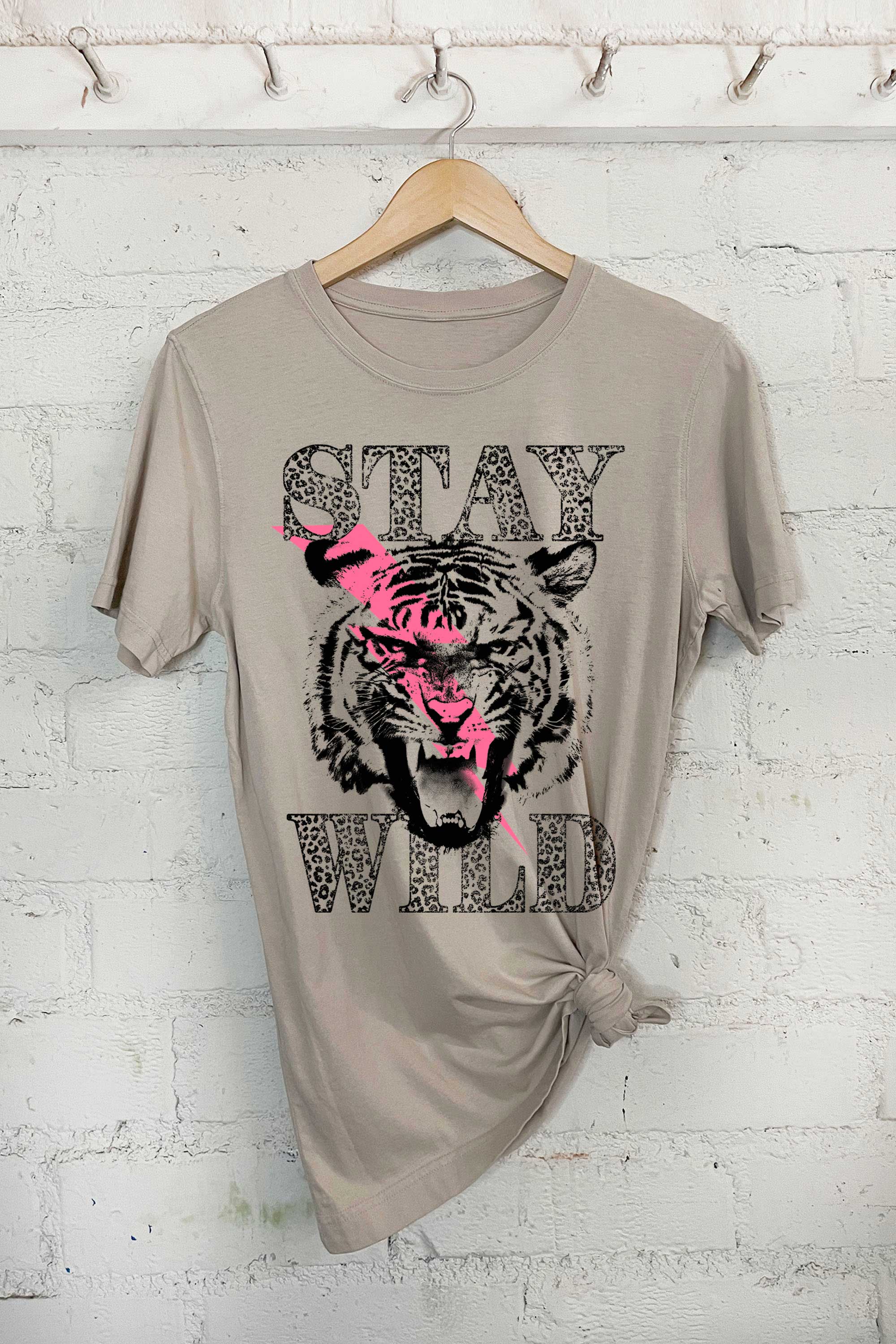 Stay Wild Women's Screen Printed T-Shirt Hoodie, Sweatshirt | PodTeesHub.com