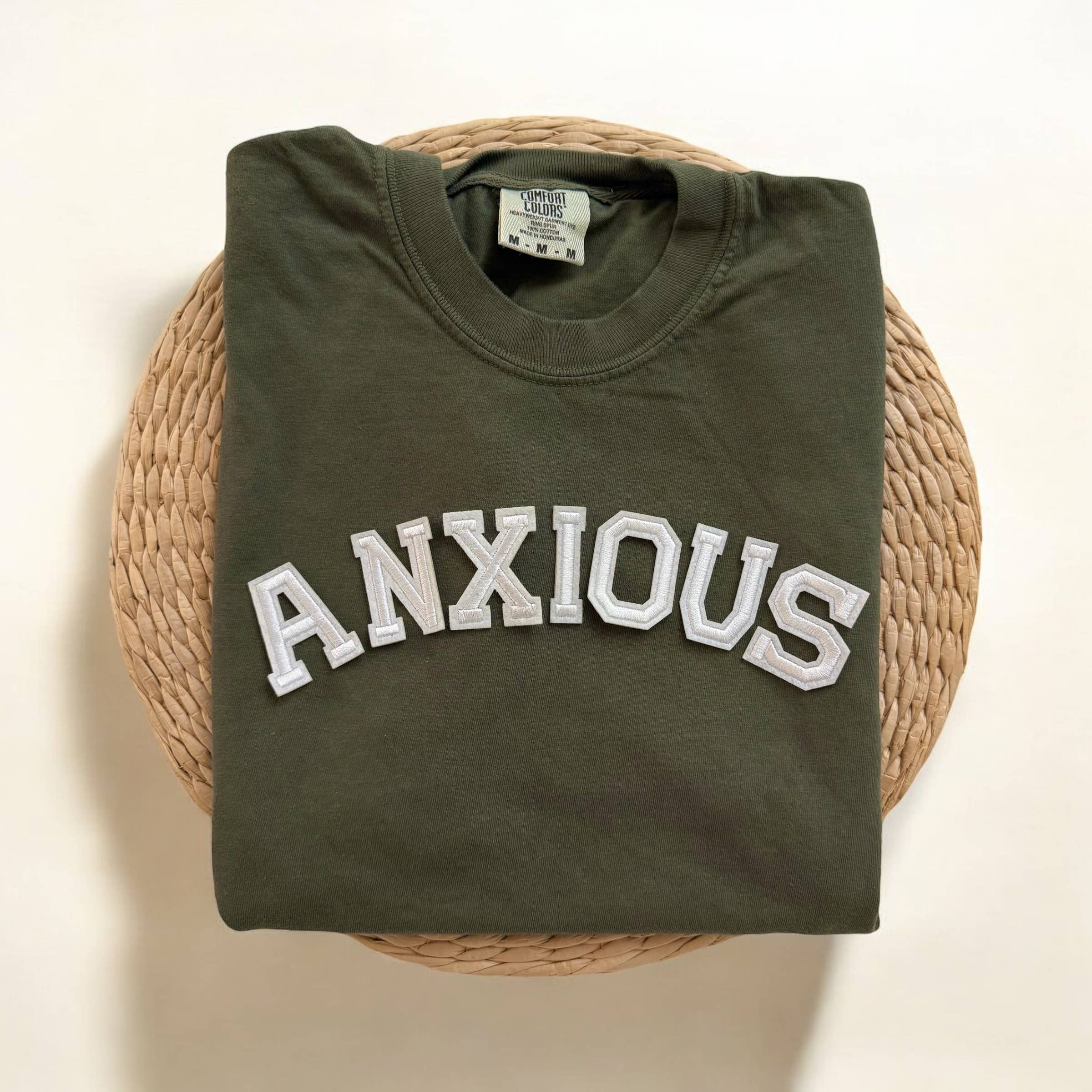 Anxious Short Sleeve Shirt, Funny Mental Health Shirts Hoodie, Sweatshirt | PodTeesHub.com