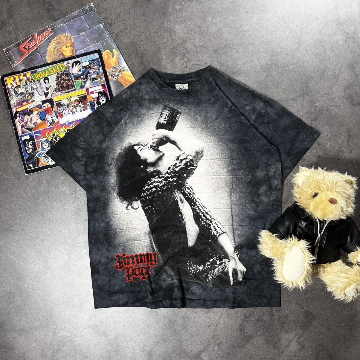 Band Tees Vintage 90s Jimmy Page Led Zeppelin Tie Dye Tee Tshirt Rare Hoodie, Sweatshirt | PodTeesHub.com