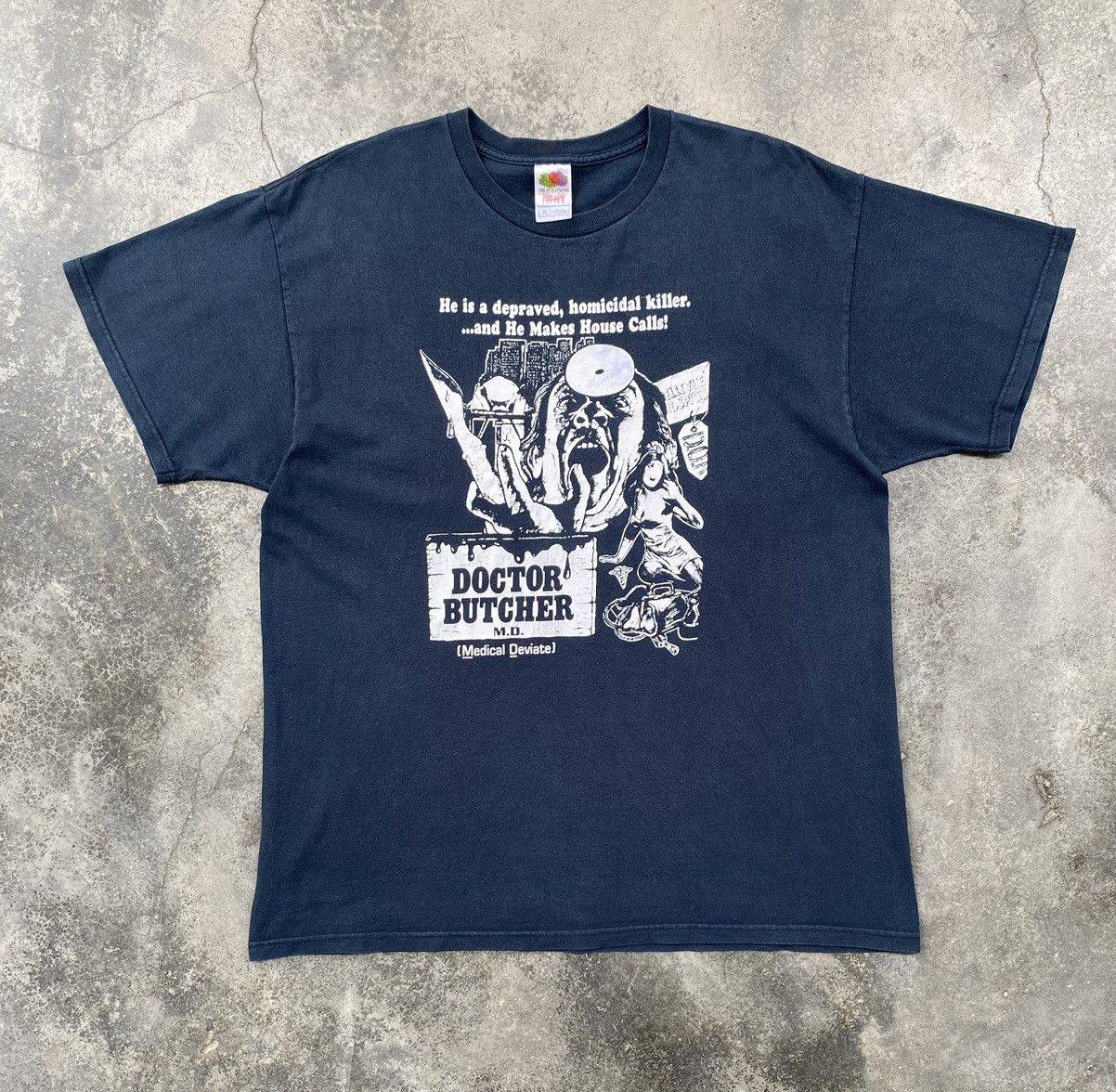 Vintage 90s Doctor Butcher M D Zombie Holocaust Movie Tees Hoodie, Sweatshirt | PodTeesHub.com