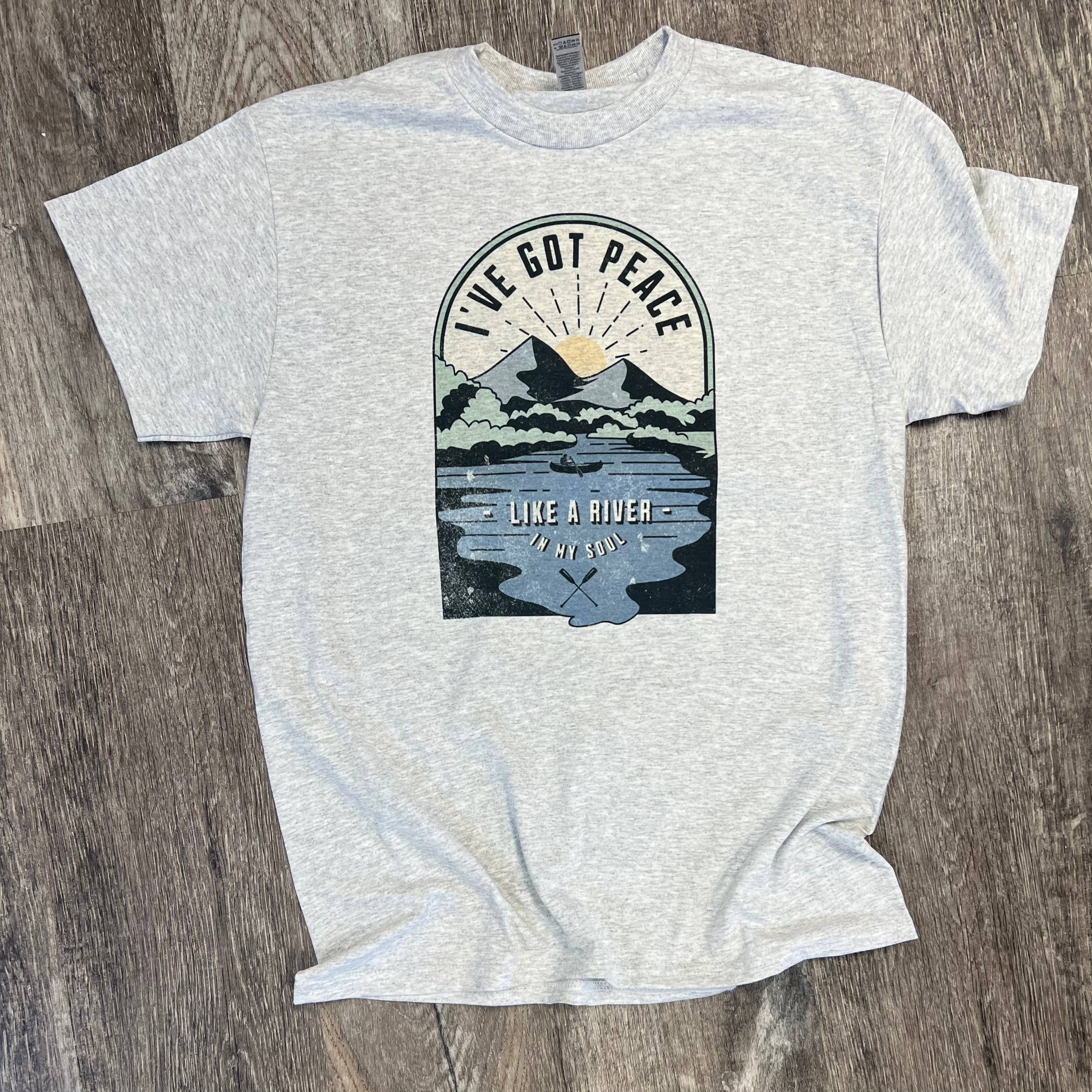 I’Ve Got Peace Like A River On Ash Gray Tee Hoodie, Sweatshirt | PodTeesHub.com
