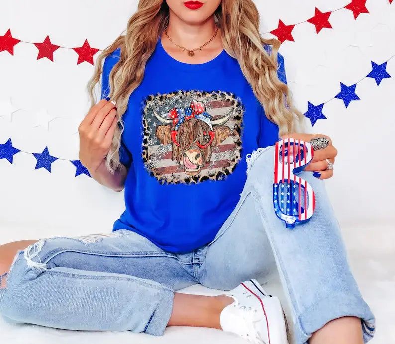 Leopard American Cow T-Shirt Hoodie, Sweatshirt | PodTeesHub.com