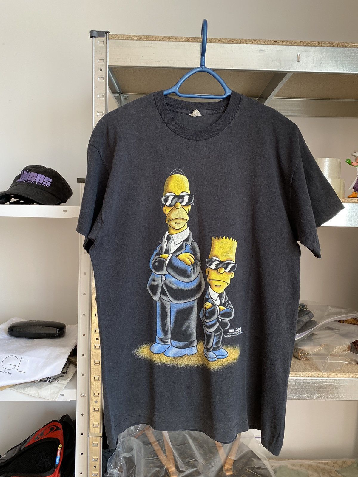 Vintage 1997 The Simpsons Man In Black T Shirt Hoodie, Sweatshirt | PodTeesHub.com