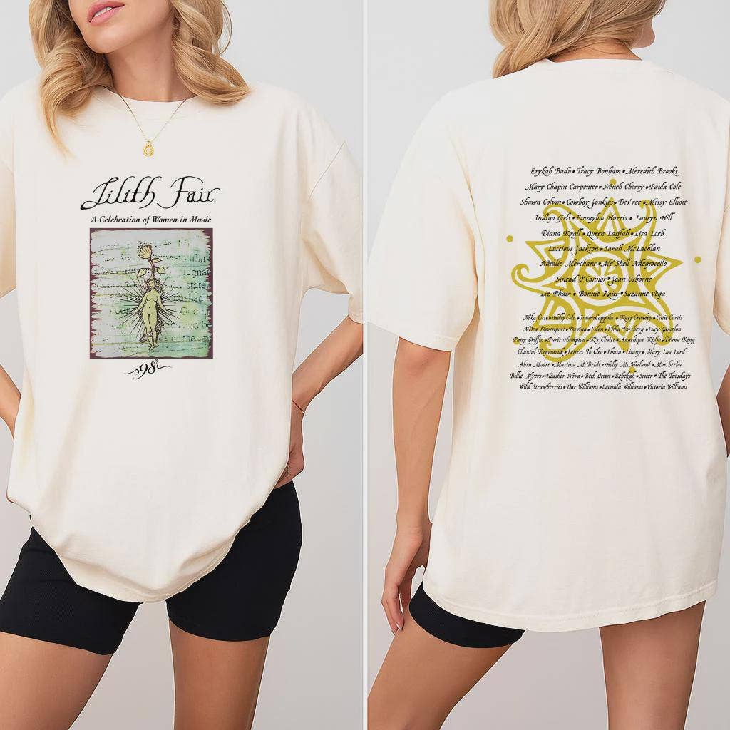 Vintage 1998 Lilith Fair Tour Band T-Shirt Hoodie, Sweatshirt | PodTeesHub.com