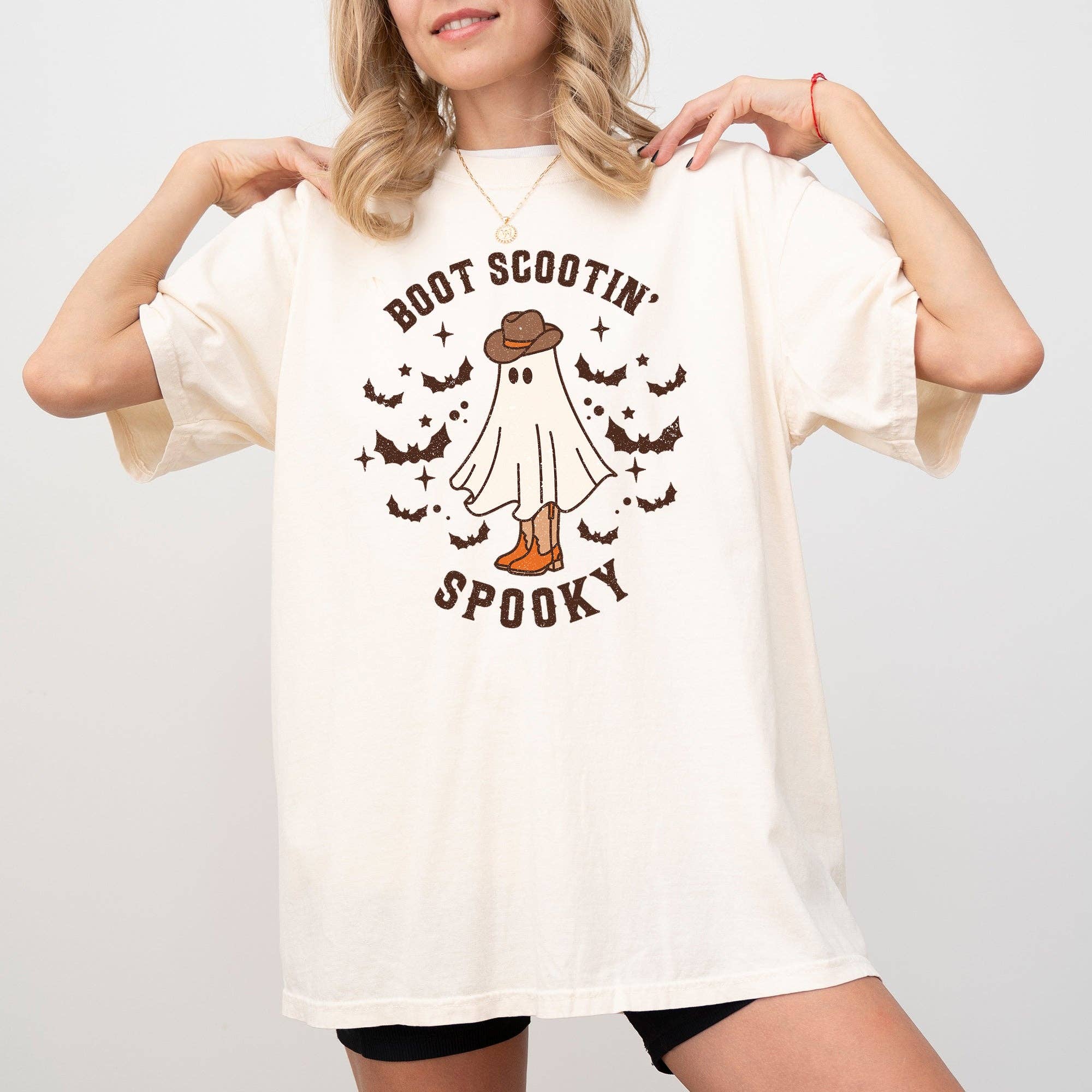 Boot Scootin' Spooky, Ghost, Bat, Skeleton Halloween T-Shirt Hoodie, Sweatshirt | PodTeesHub.com