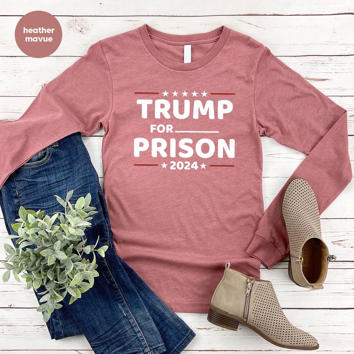 Trump For Prison 2024 Sweatshirt Political Humor Gift T-Shirts, Hoodie | PodTeesHub.com