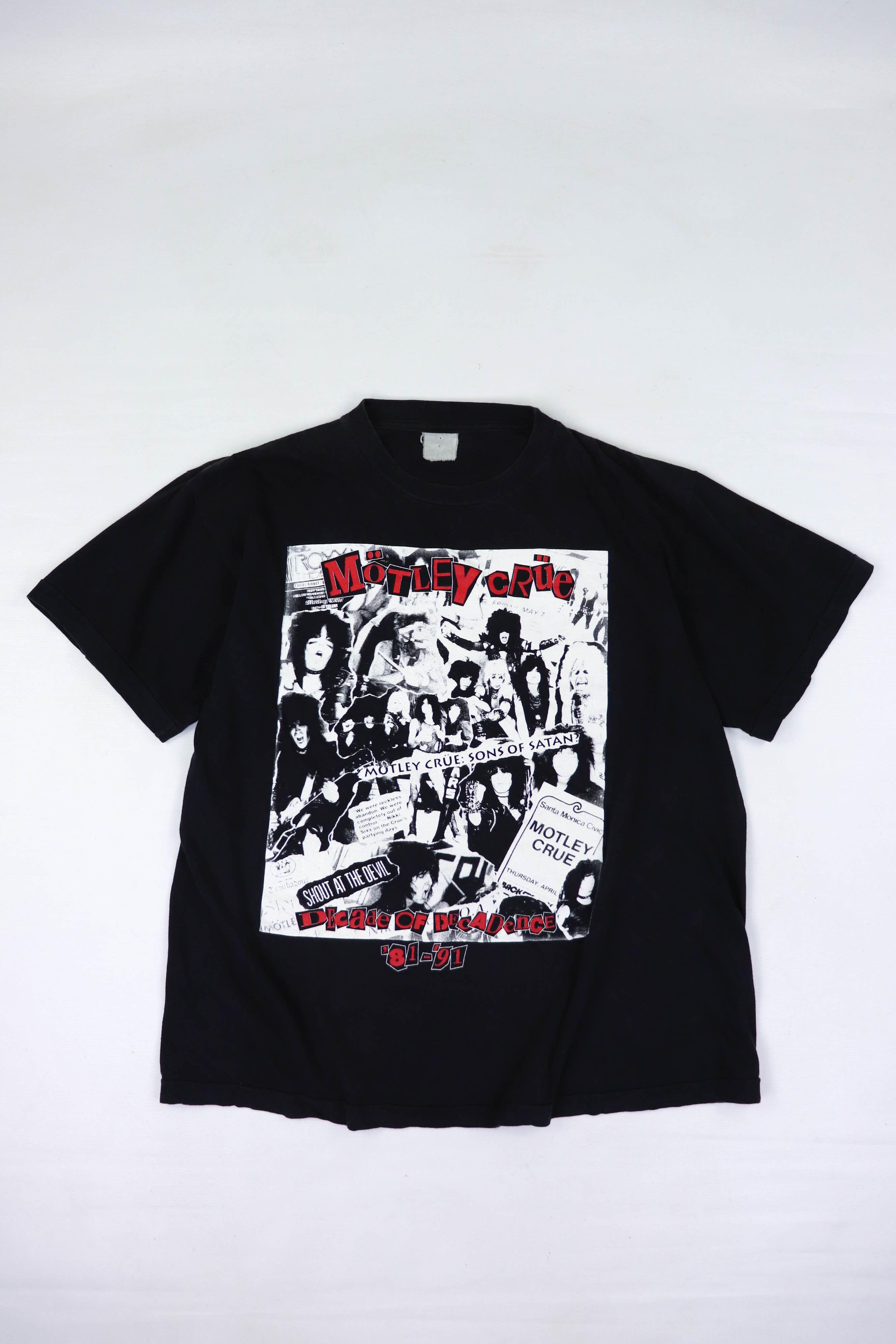 Band Tees 90s Motley Crue Decade Of Decadence Heavy Metal Tour T Shirt Hoodie, Sweatshirt | PodTeesHub.com
