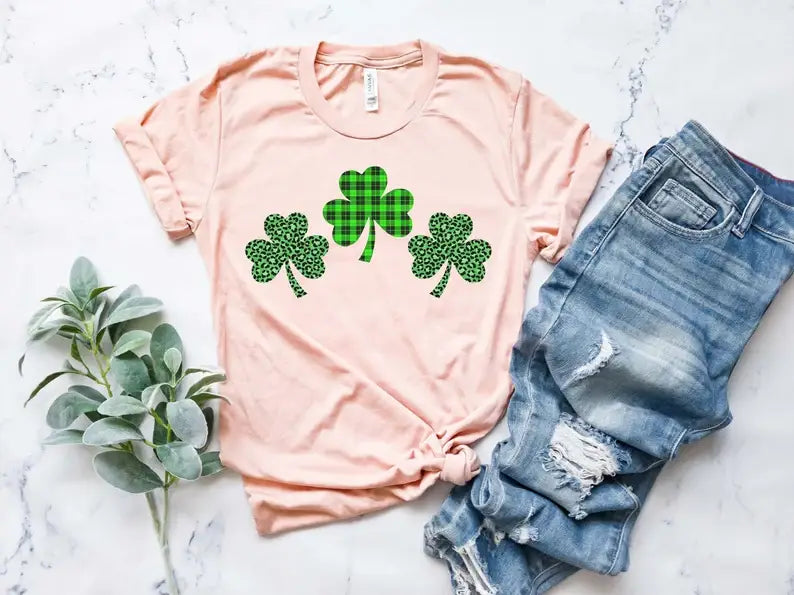 Leopard Shamrock T-Shirt Hoodie, Sweatshirt | PodTeesHub.com