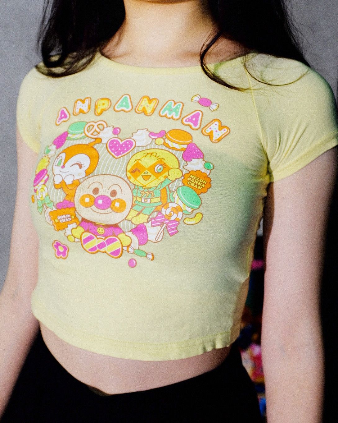 Japanese Brand X Vintage Vintage Anpanman Girl Crop Anime Tee Hoodie, Sweatshirt | PodTeesHub.com