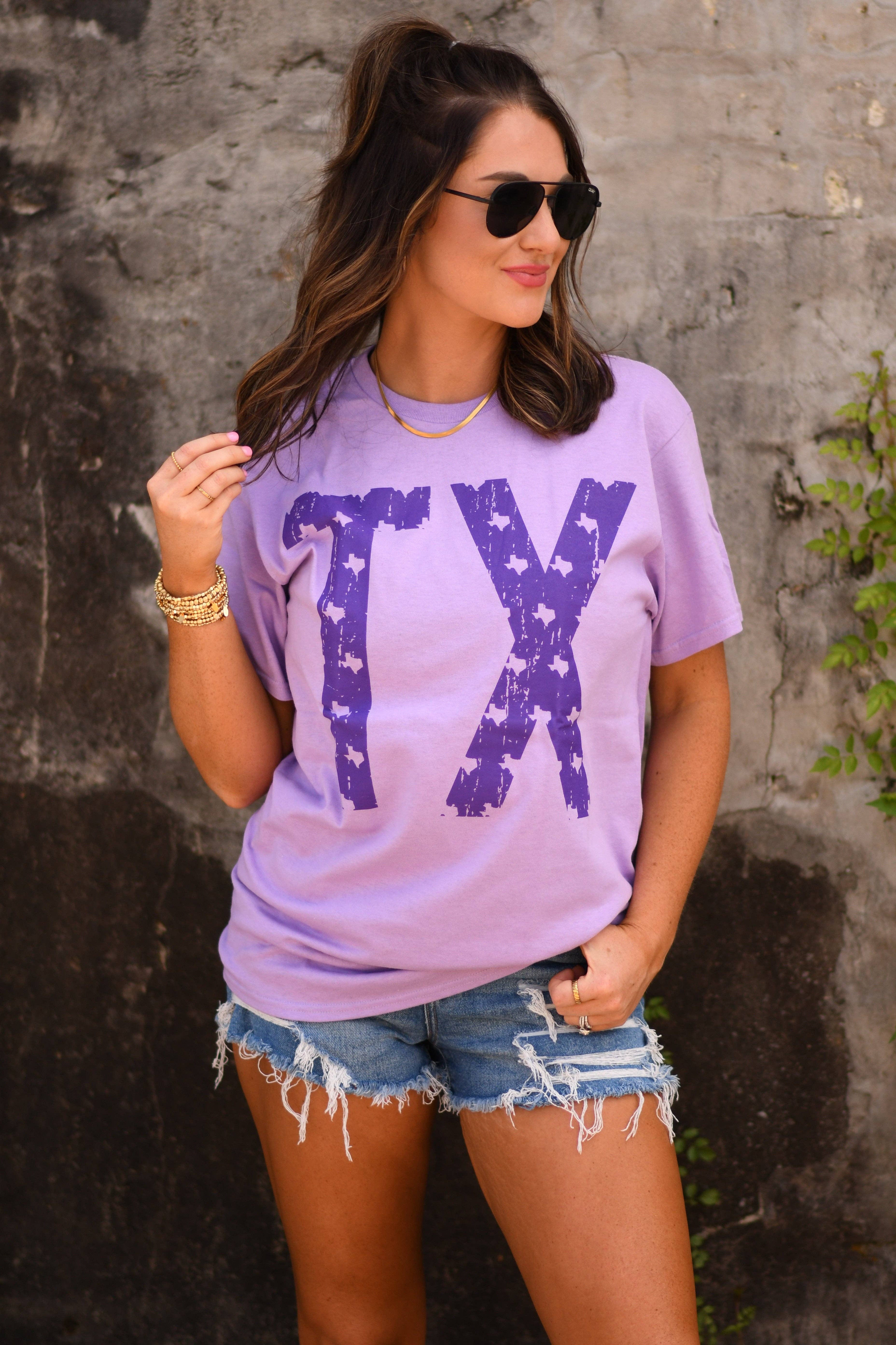 Purple Tx Tee Hoodie, Sweatshirt | PodTeesHub.com