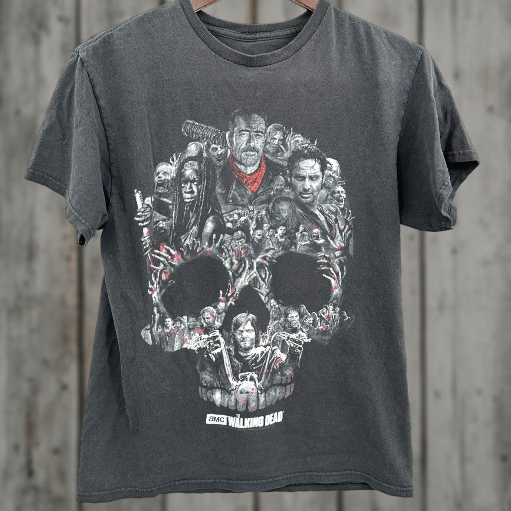 Vintage Walking Dead Shirt Mens Medium Black Negan Rick Michonne Daryl Skull Goth Retro Read Hoodie, Sweatshirt