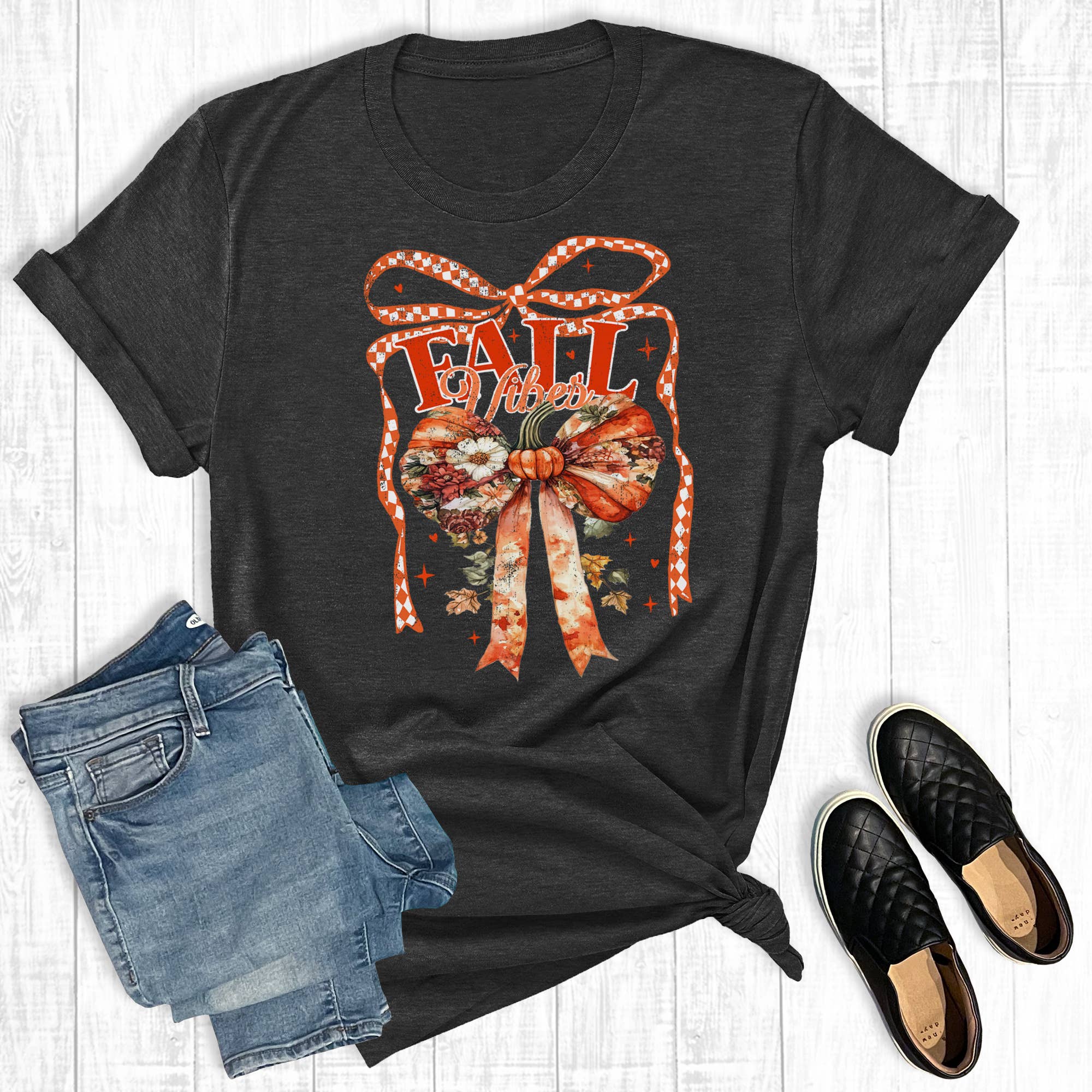 Retro Coquette Fall Vibes Graphic Tee Hoodie, Sweatshirt | PodTeesHub.com