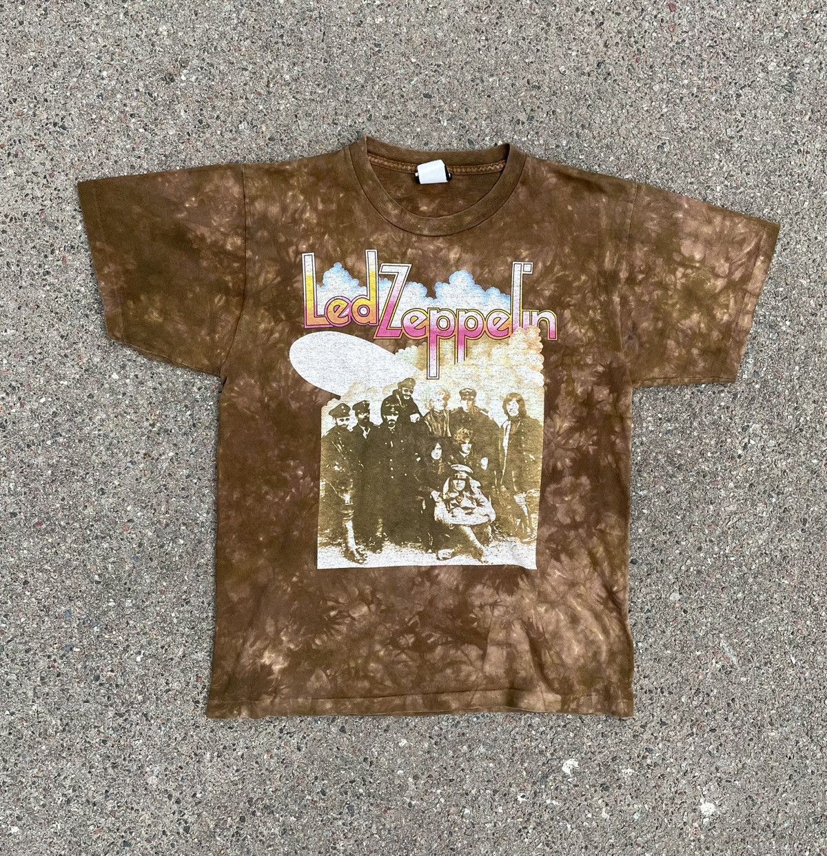 Vintage Led Zeppelin 90s Liquid Blue Tie Die T Shirts Hoodie, Sweatshirt | PodTeesHub.com