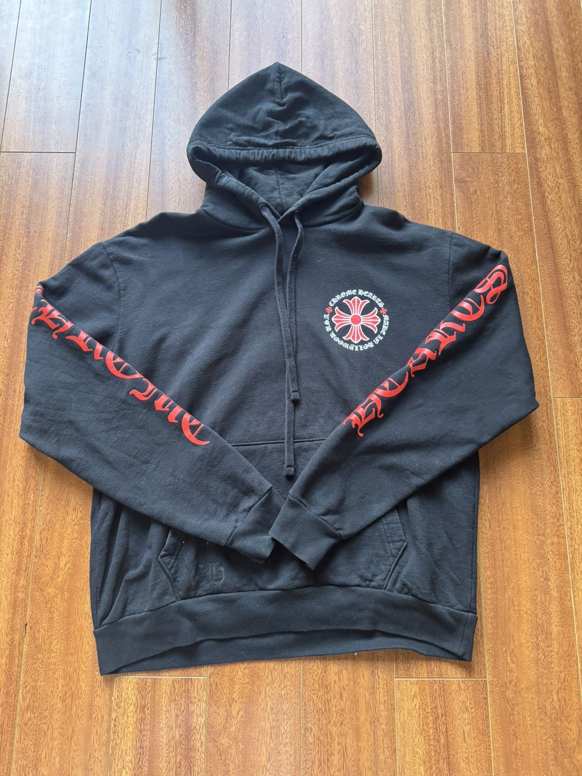 Hearts Black Chrome Hearts Hollywood Red Graphic Hoodie T-Shirts, Sweatshirt | PodTeesHub.com