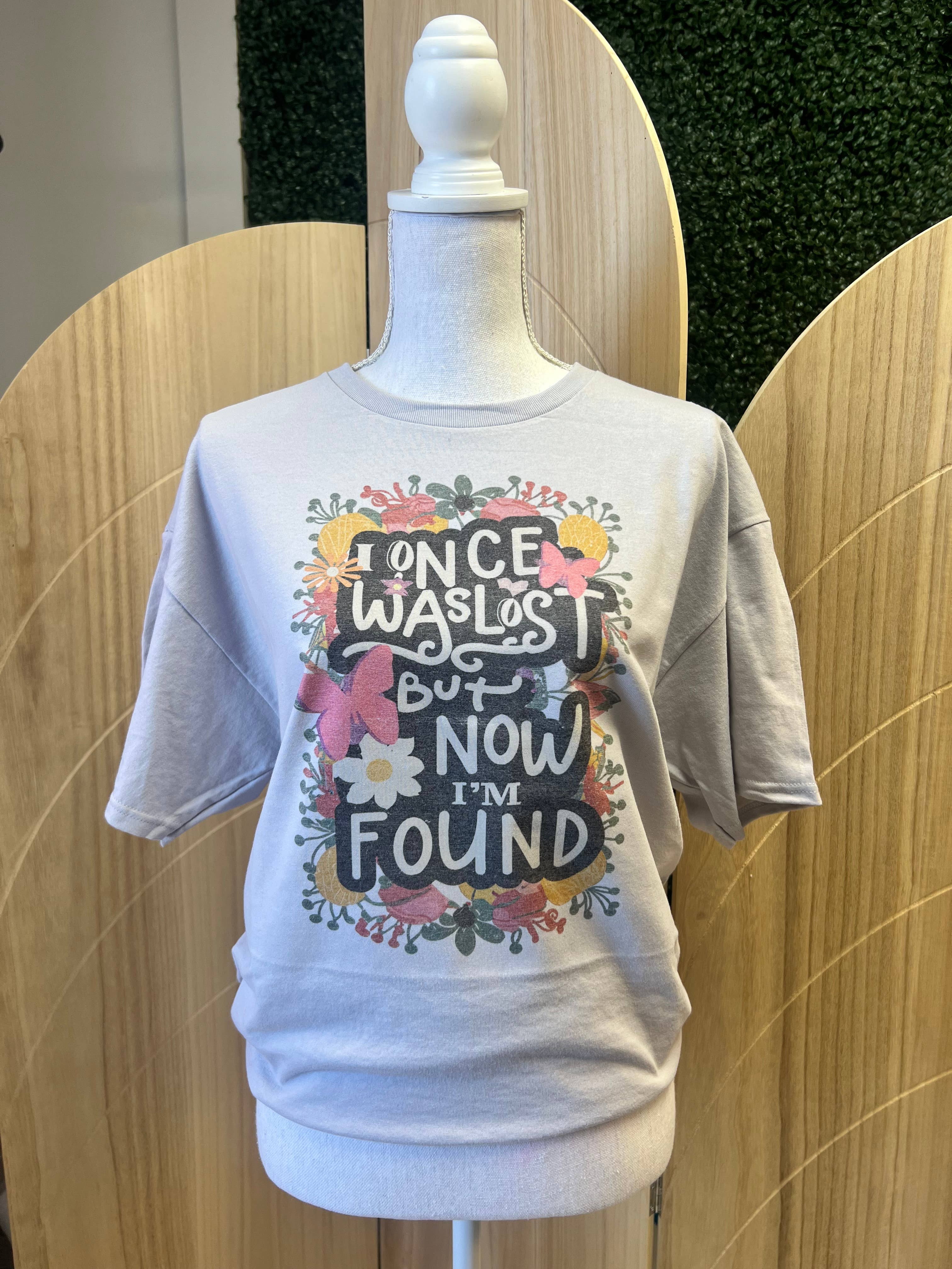 I Once Was Lost But Now I’M Found On Silver Tee Hoodie, Sweatshirt | PodTeesHub.com
