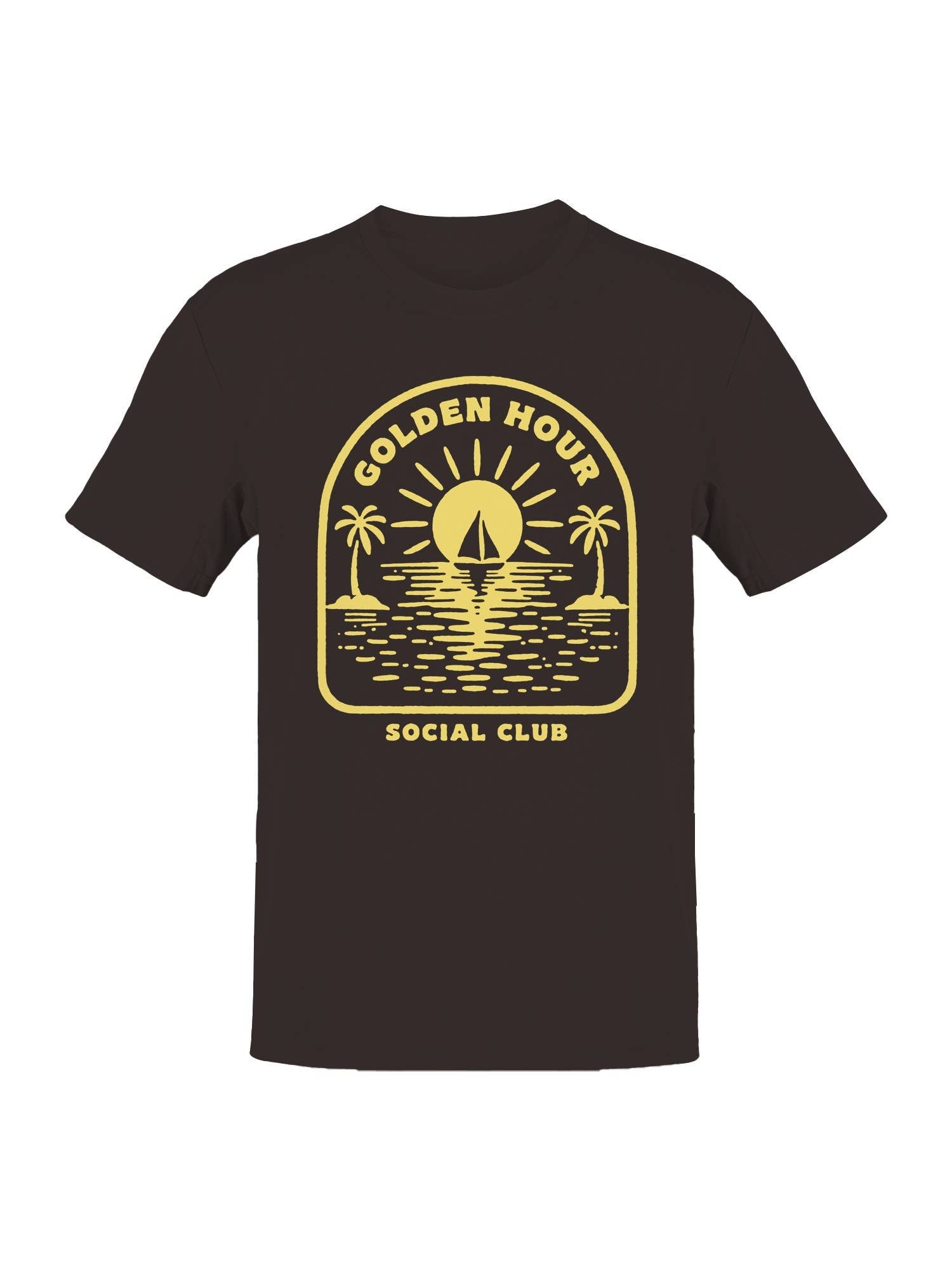 Golden Hour Social Club Ocean Scene Men's T-Shirt Hoodie, Sweatshirt | PodTeesHub.com
