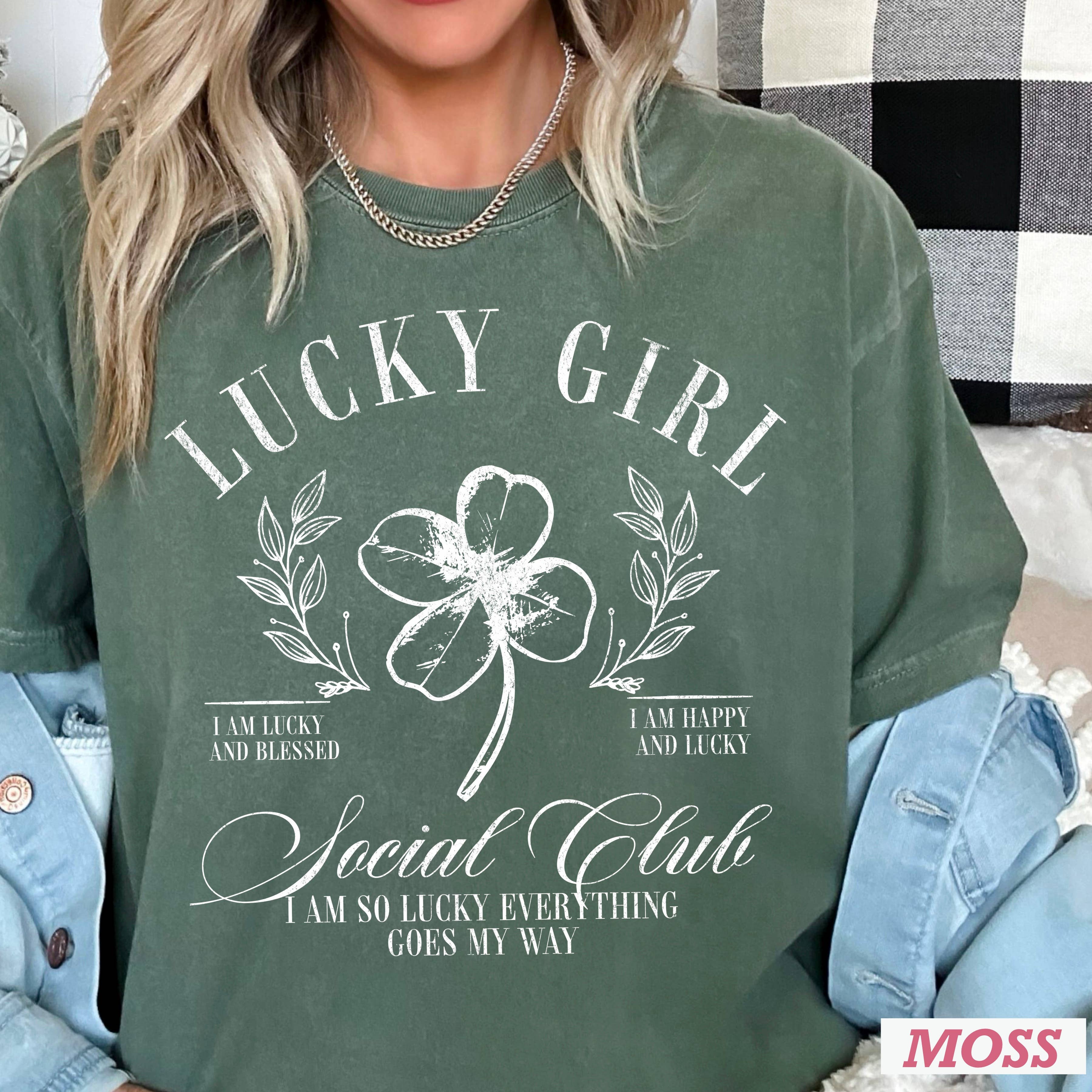 Lucky Girl St. Patrick’S Day Graphic Tee | Comfort Colors Hoodie, Sweatshirt | PodTeesHub.com