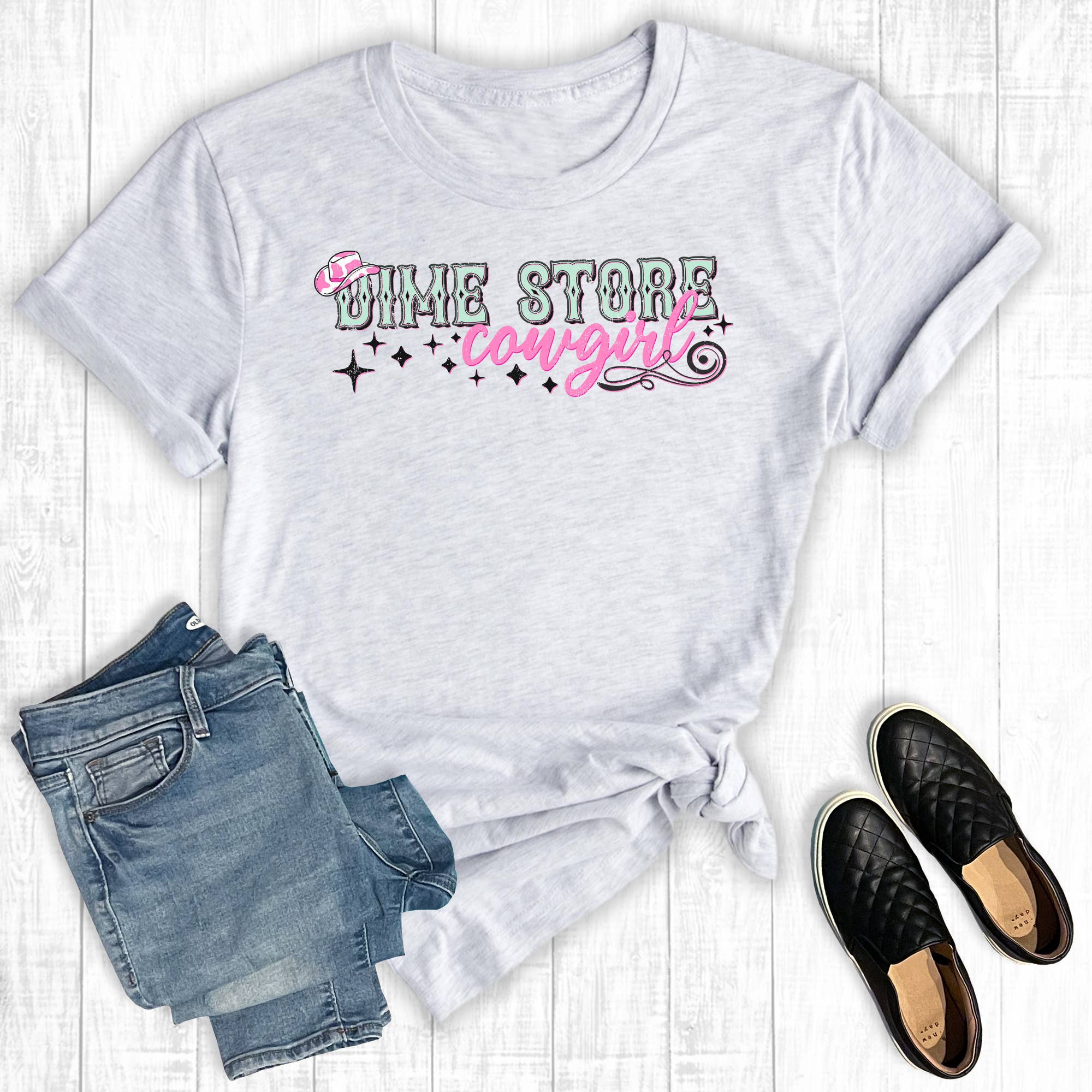 Western Dime Store Cowgirl Graphic Tee Hoodie, Sweatshirt | PodTeesHub.com