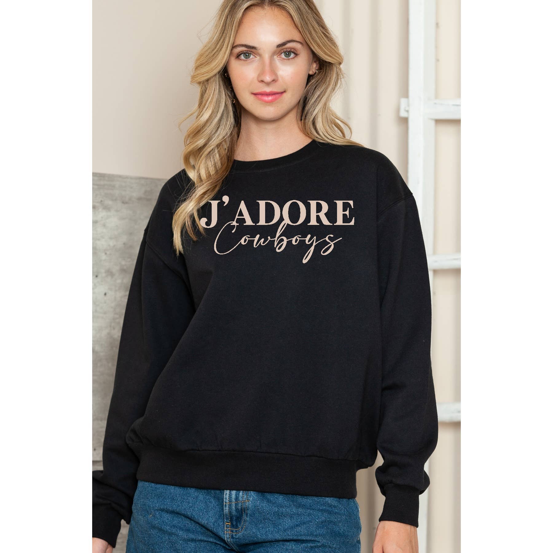 Jadore Cowboys Crewneck Sweatshirt T-Shirts, Hoodie | PodTeesHub.com