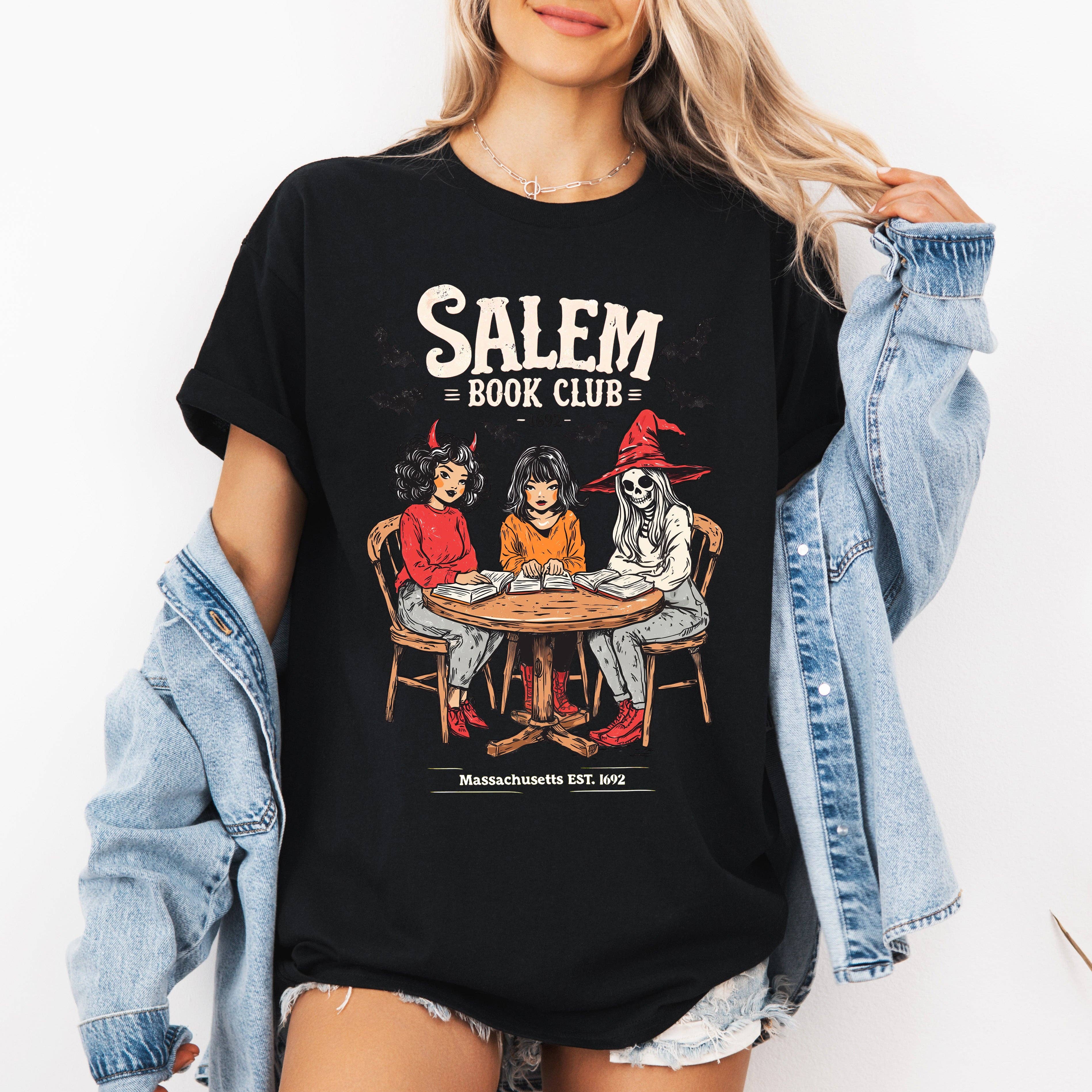 Salem Book Club, Halloween, Reading, Library, Booktok Tshirt Hoodie, Sweatshirt | PodTeesHub.com