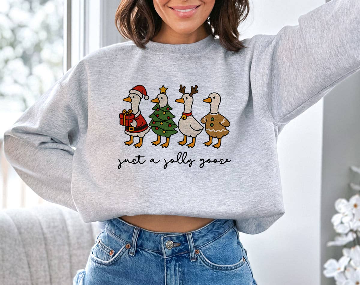 Just A Jolly Goose Christmas Tis the Season Sweatshirt T-Shirts, Hoodie | PodTeesHub.com