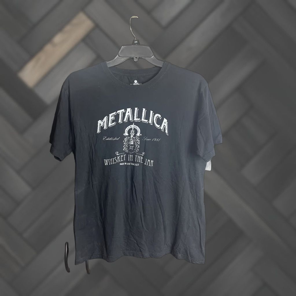 X Large Metallica Shirt Rock Band Black Adult Xl Mens T Shirt 80s 90s Metal Logo Whiskey In The Jar Hoodie, Sweatshirt