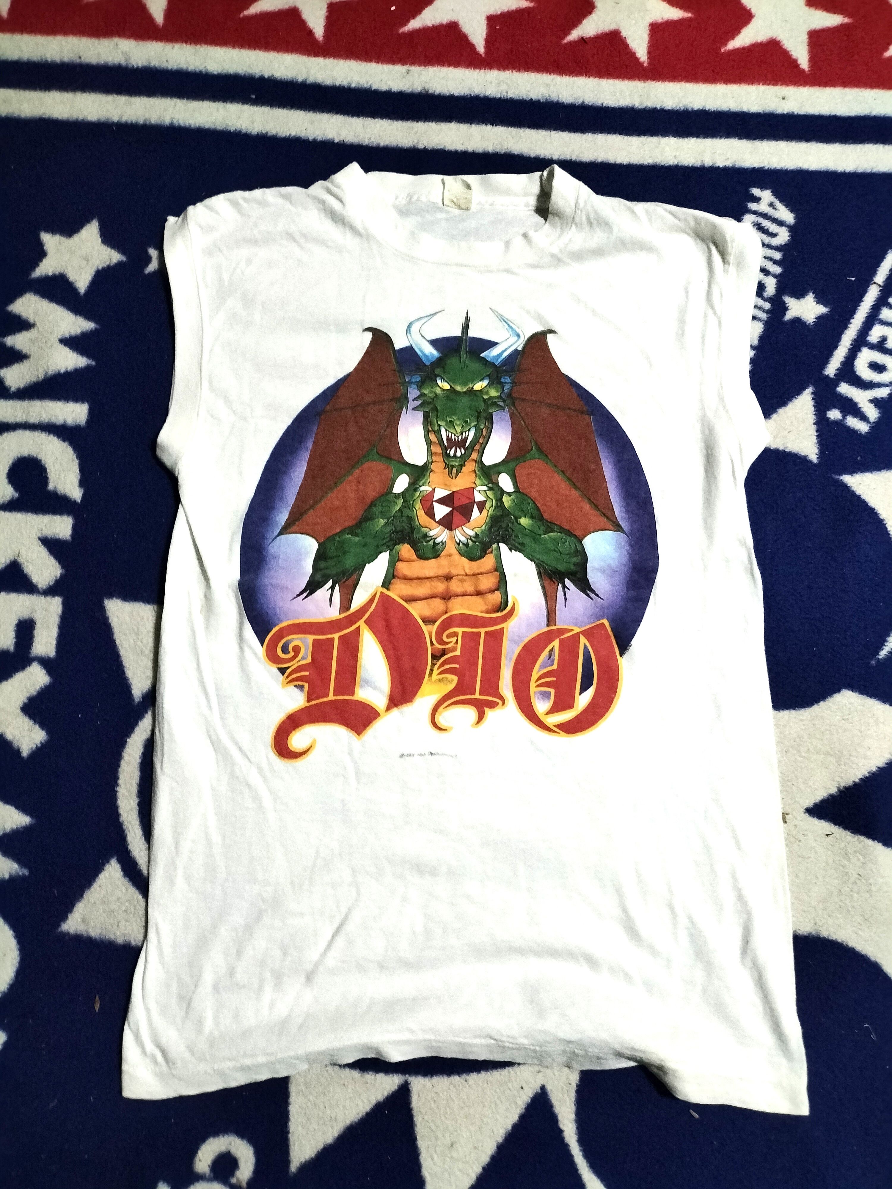 Band Tees Vintage 80s Dio Band Tee Metal Fashion Sleeveless Hoodie, Sweatshirt | PodTeesHub.com