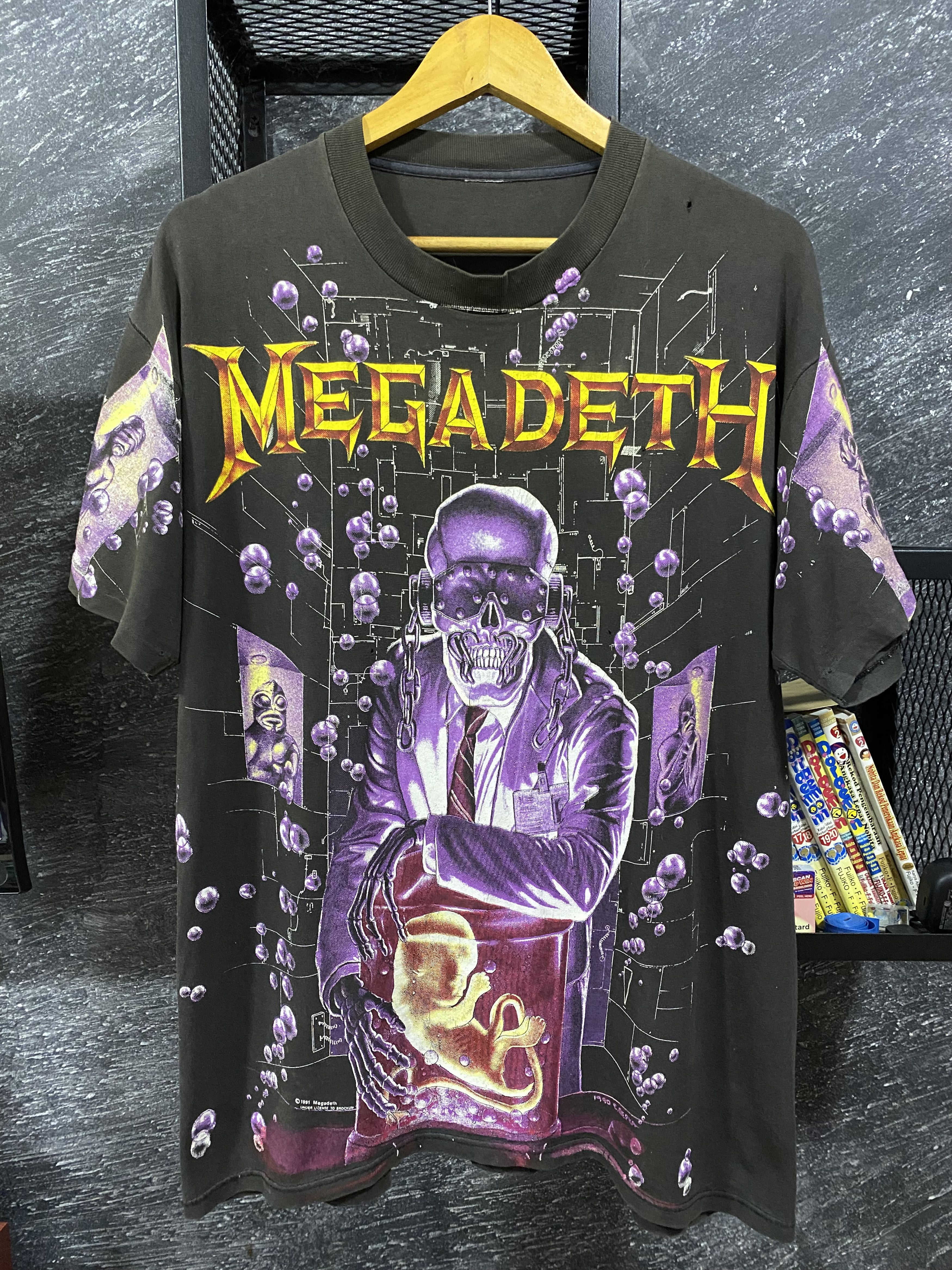 Rare Vintage Megadeth Hangar 18 All Over T Shirt Hoodie, Sweatshirt | PodTeesHub.com