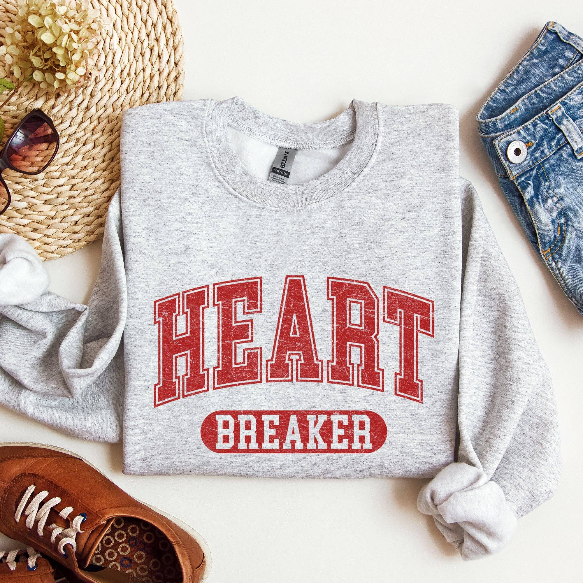 Heart Breaker, Collegiate, Love, Sweatshirt, Valentine's Day T-Shirts, Hoodie | PodTeesHub.com