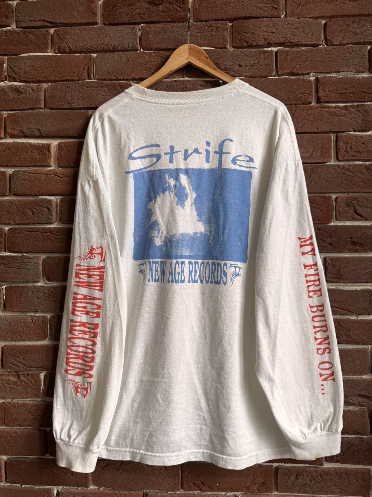 Band Tees Vintage 90s Strife My Fire Burns On Hardcore Punk Band Tee Hoodie, Sweatshirt | PodTeesHub.com