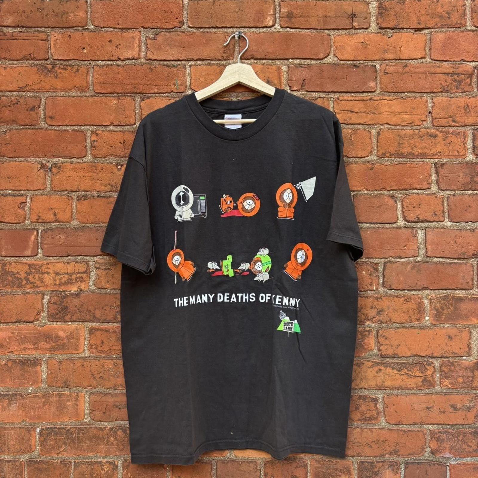 Hanes Vintage South Park The Many Deaths Of Kenny T Shirt 1998 Xl Hoodie, Sweatshirt | PodTeesHub.com