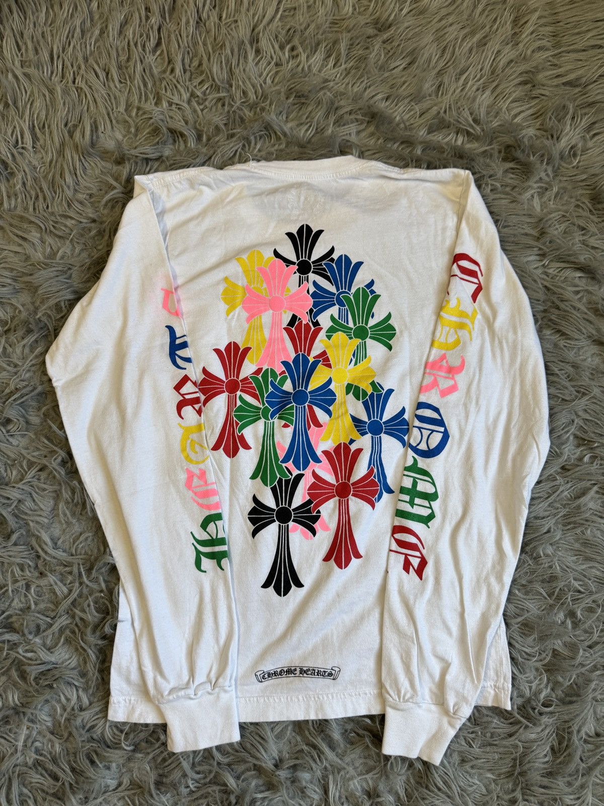 Hearts Chrome Hearts Multi Color Cemetery Long Sleeve T-Shirts, Hoodie, Sweatshirt | PodTeesHub.com