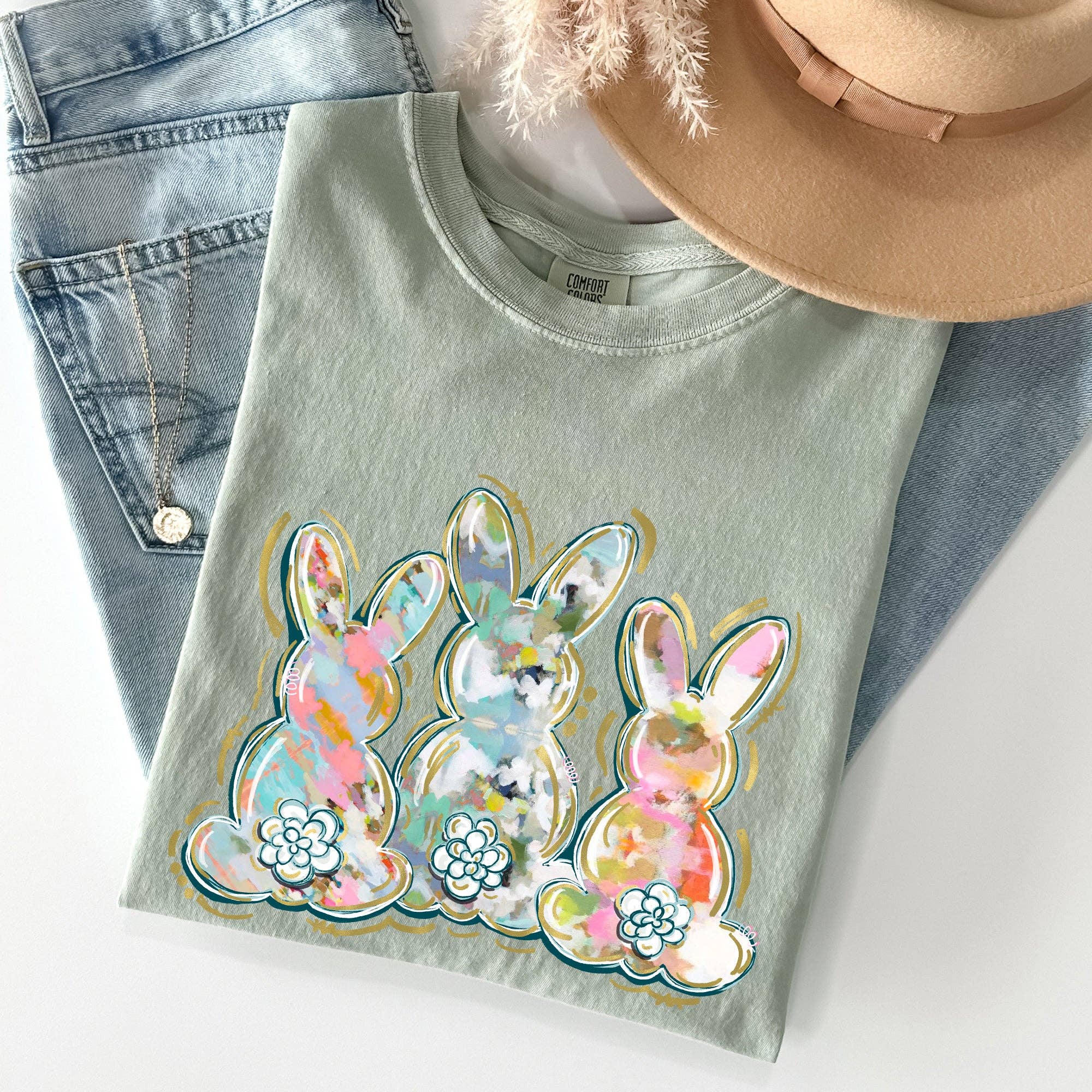 Brushstroke, Easter, Peter Cottontail, Watercolor Tshirt Hoodie, Sweatshirt | PodTeesHub.com